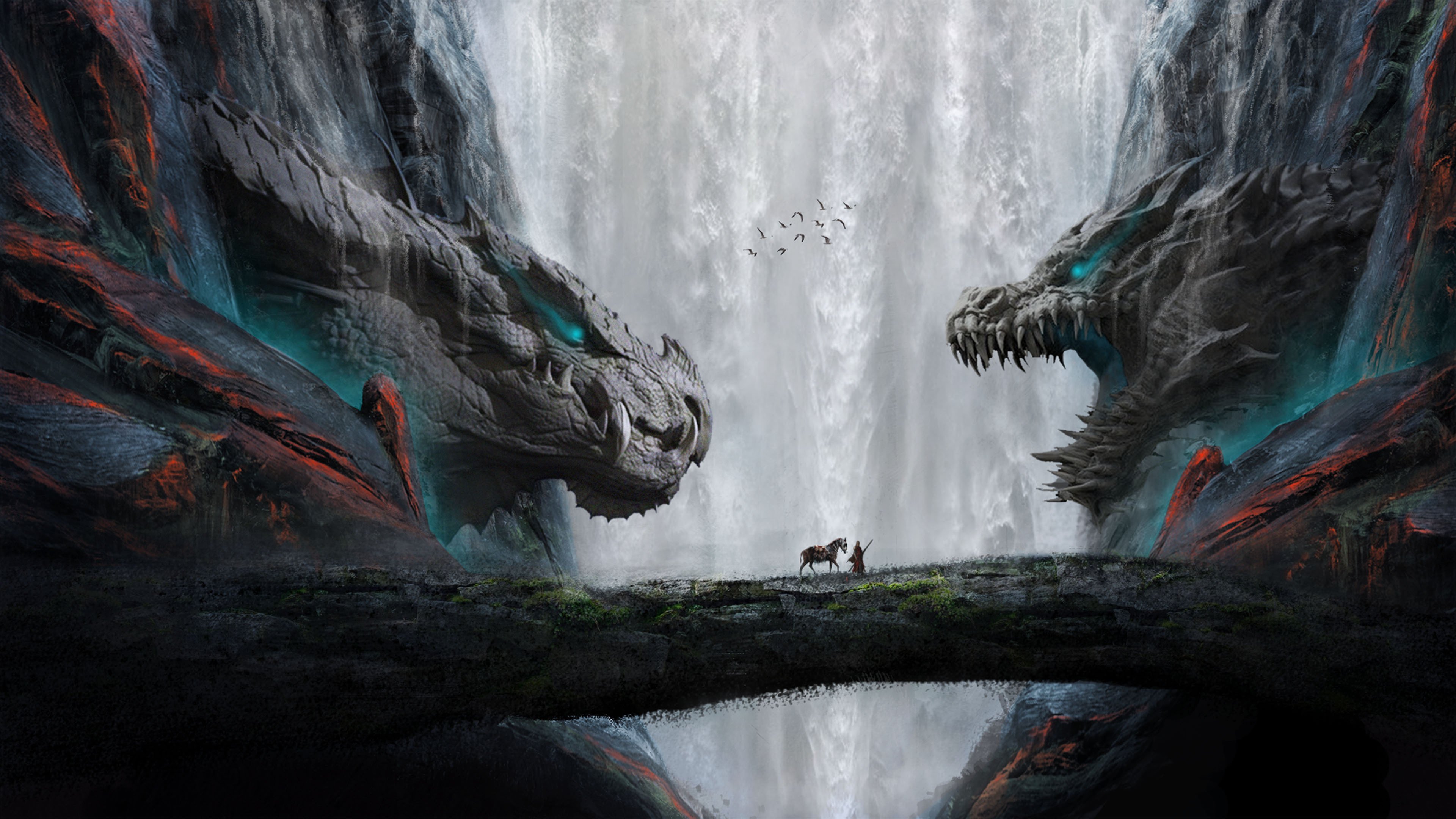 独木桥 瀑布 巨蟒 神秘世界