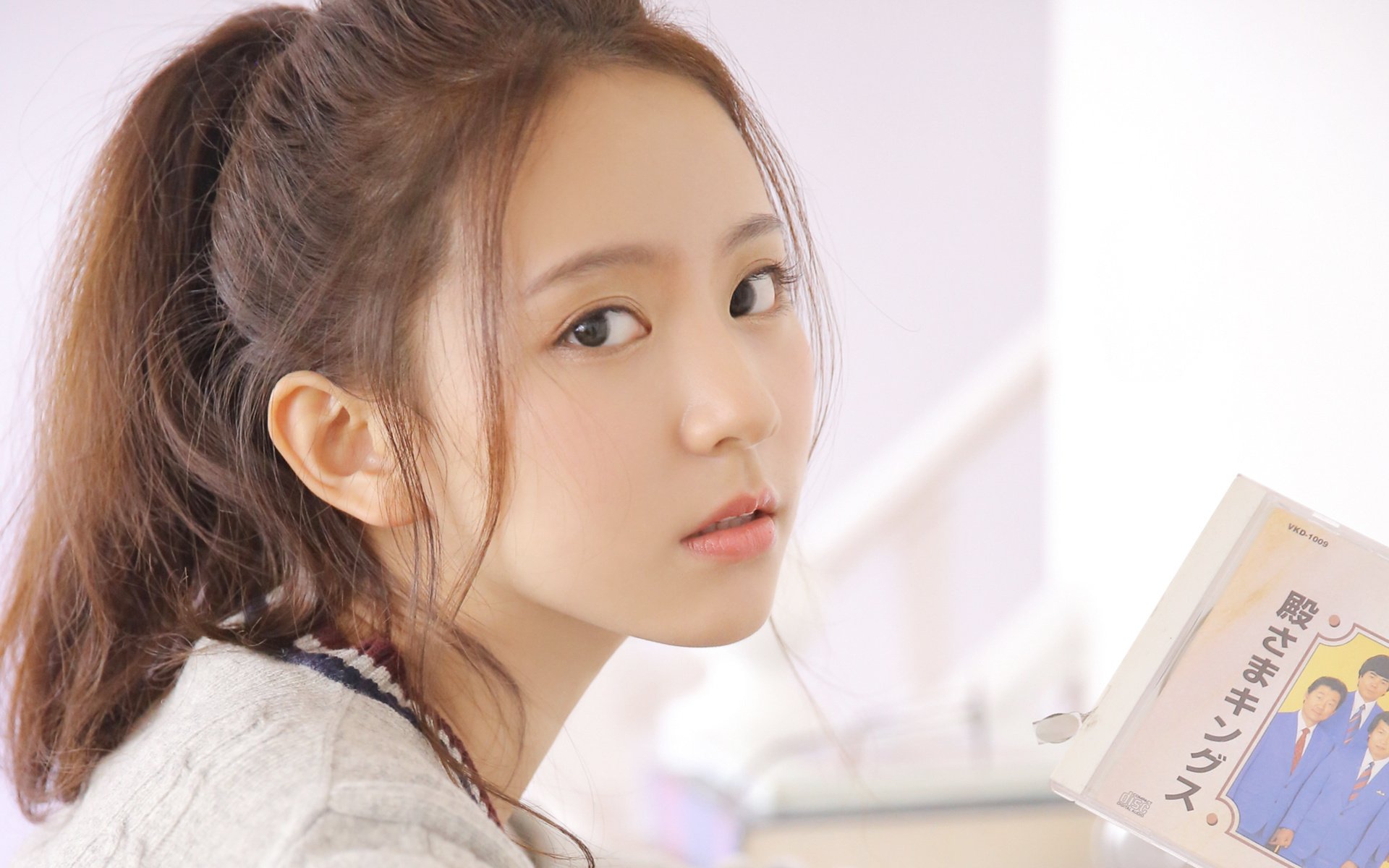 清纯 看书 阳光 马尾 女孩 邻家