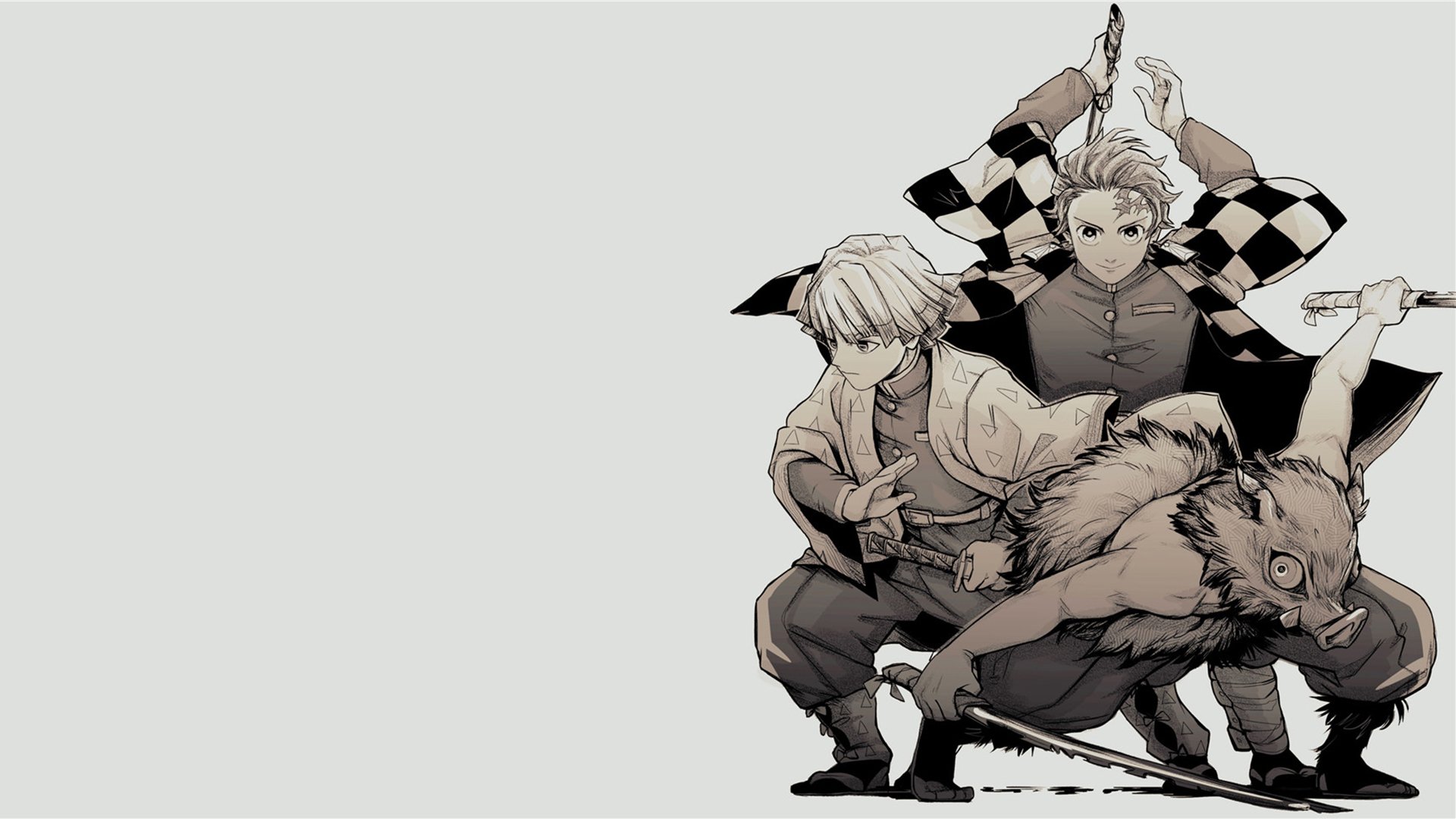 鬼灭之刃 炭治郎 善逸 野猪