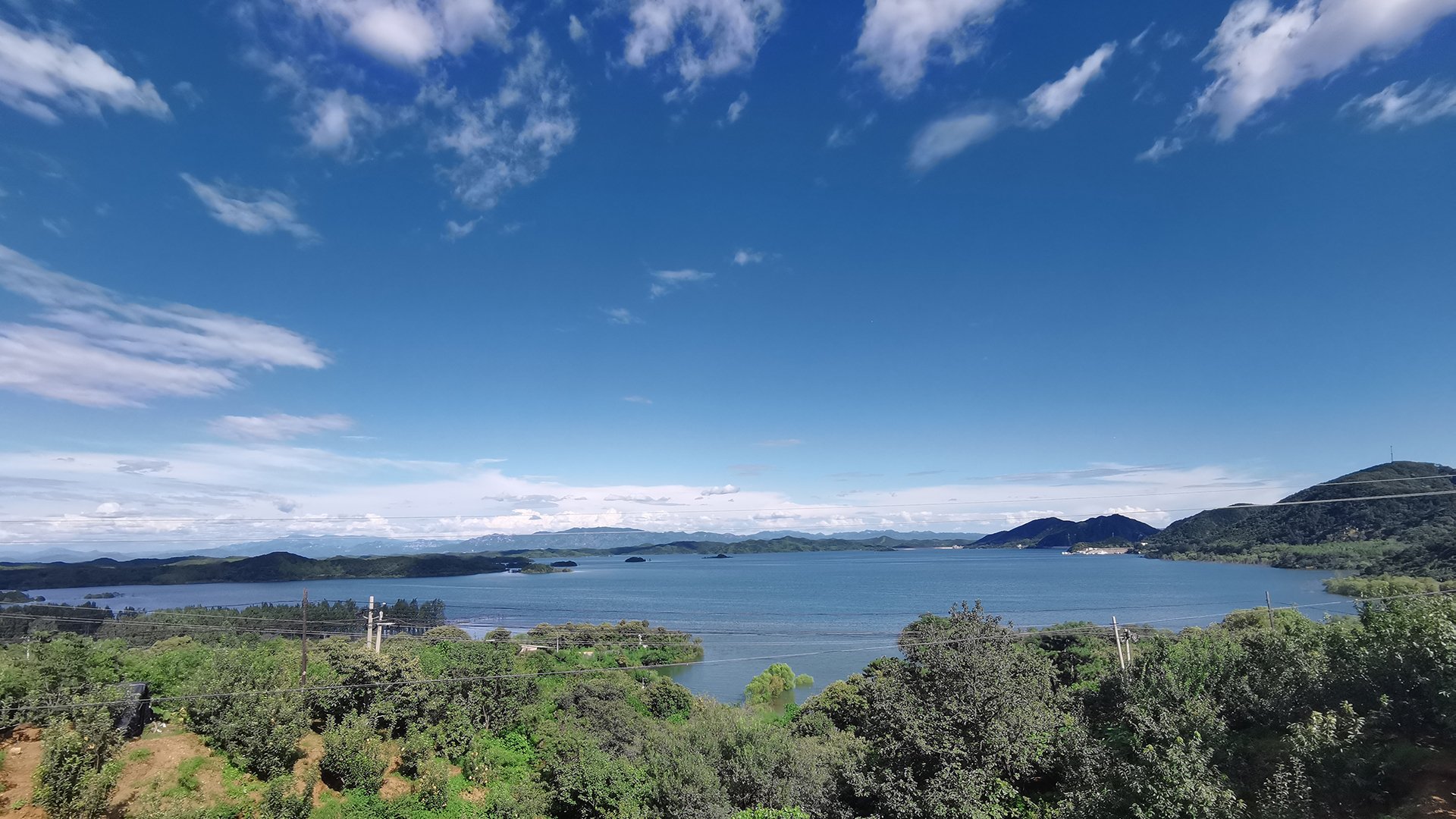 自然风光 密云水库 蓝天