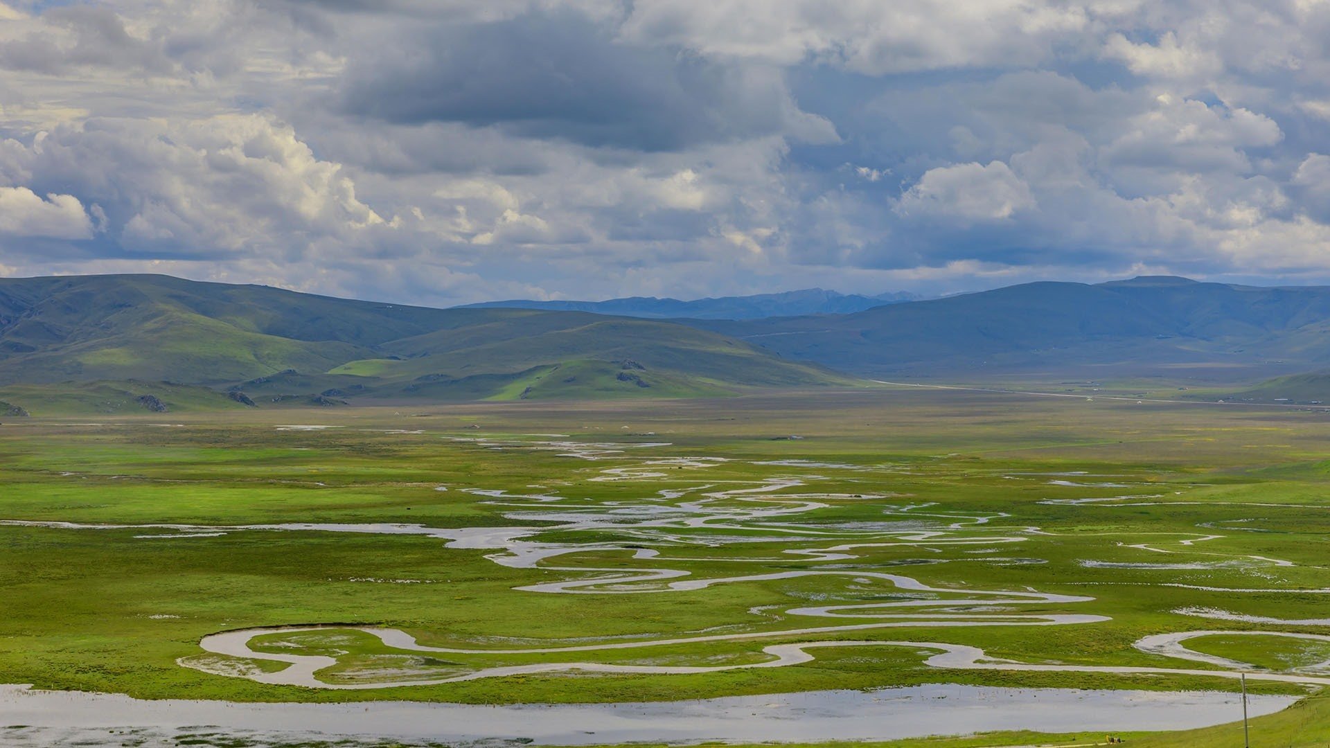 自然风光 青藏高原 九曲黄河 草原