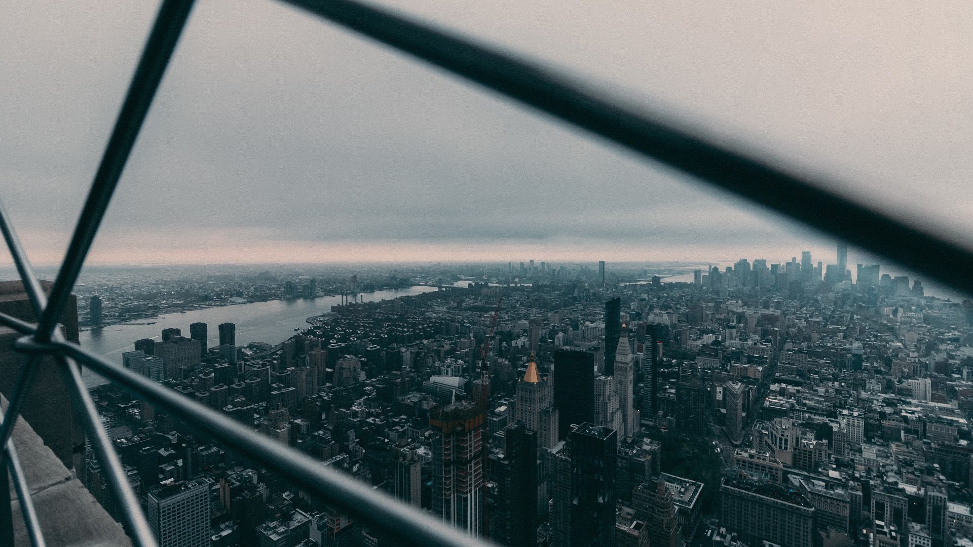 城市夜景 眺望纽约 帝国大厦
