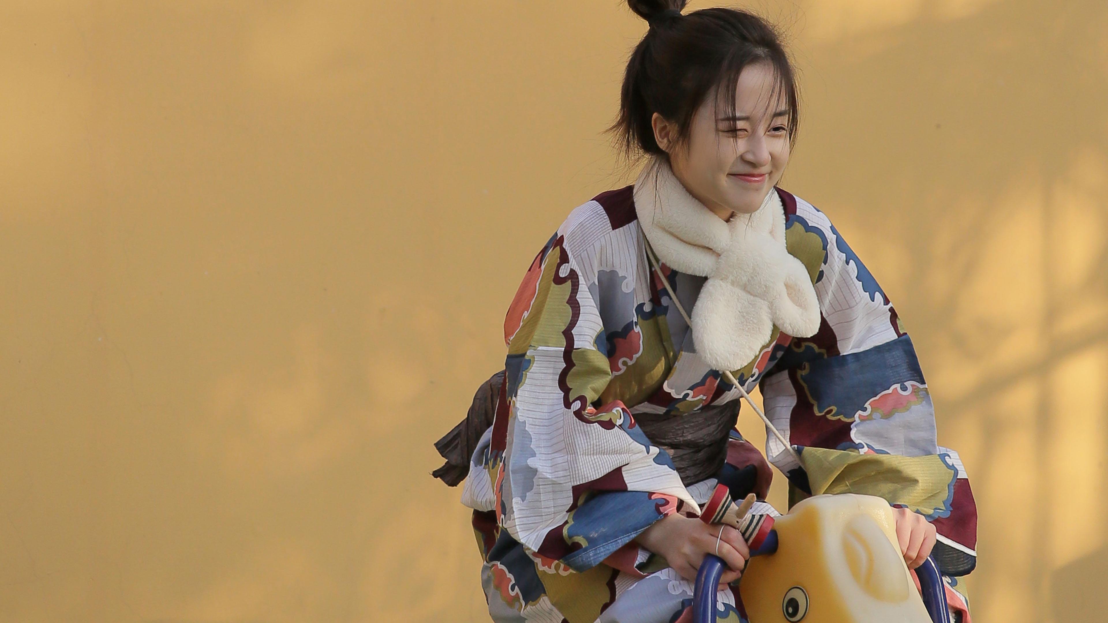 清纯 阳光 围巾 养眼 青春 可爱