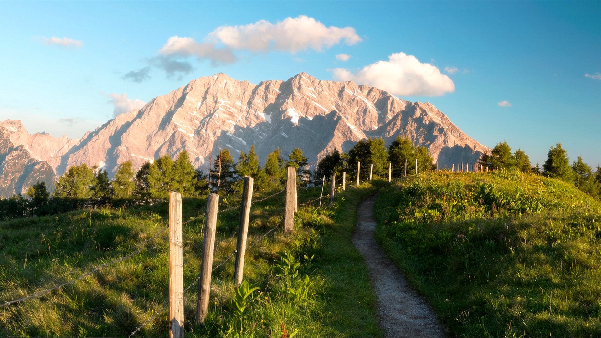 自然风光 雪山 庄园