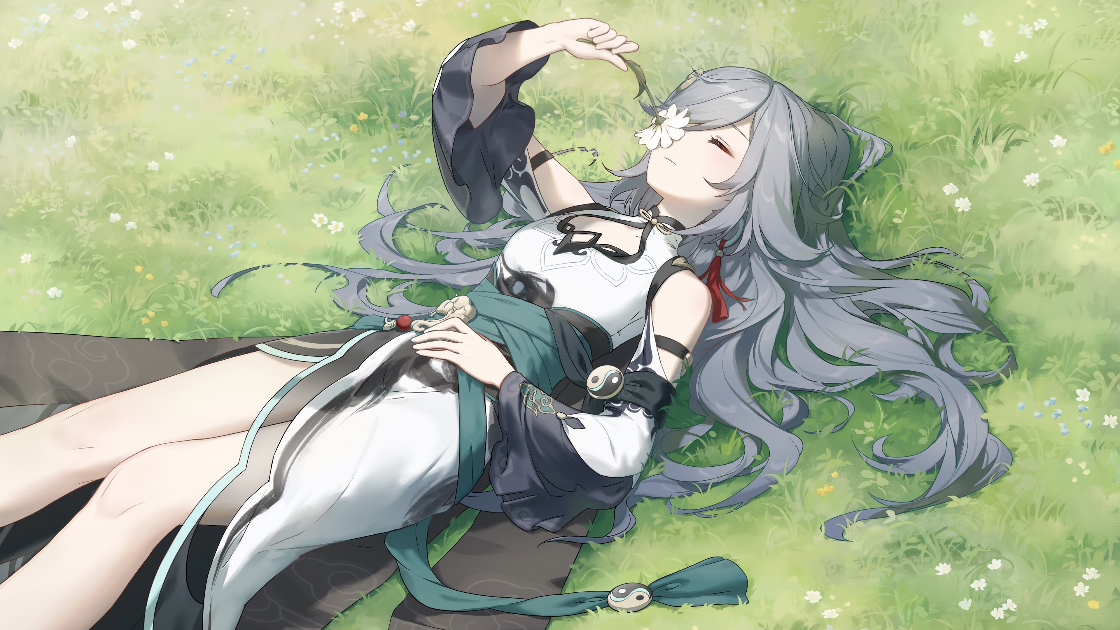 崩坏3 草地 太极 鲜花