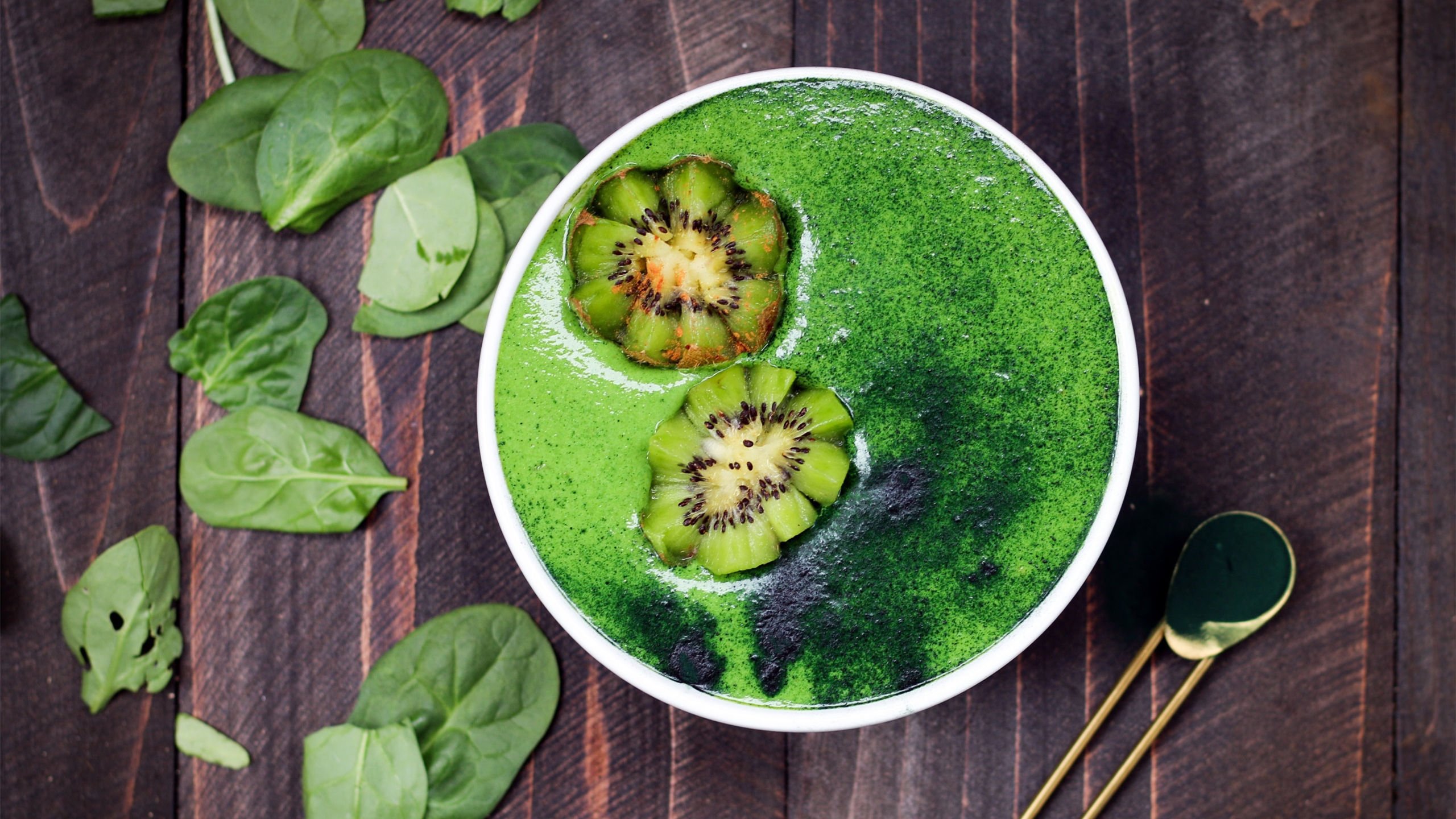 动感水果 树叶 猕猴桃 抹茶 勺子