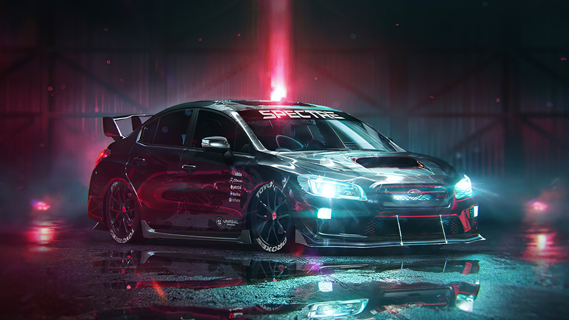 跑车 尾翼 车灯 炫酷