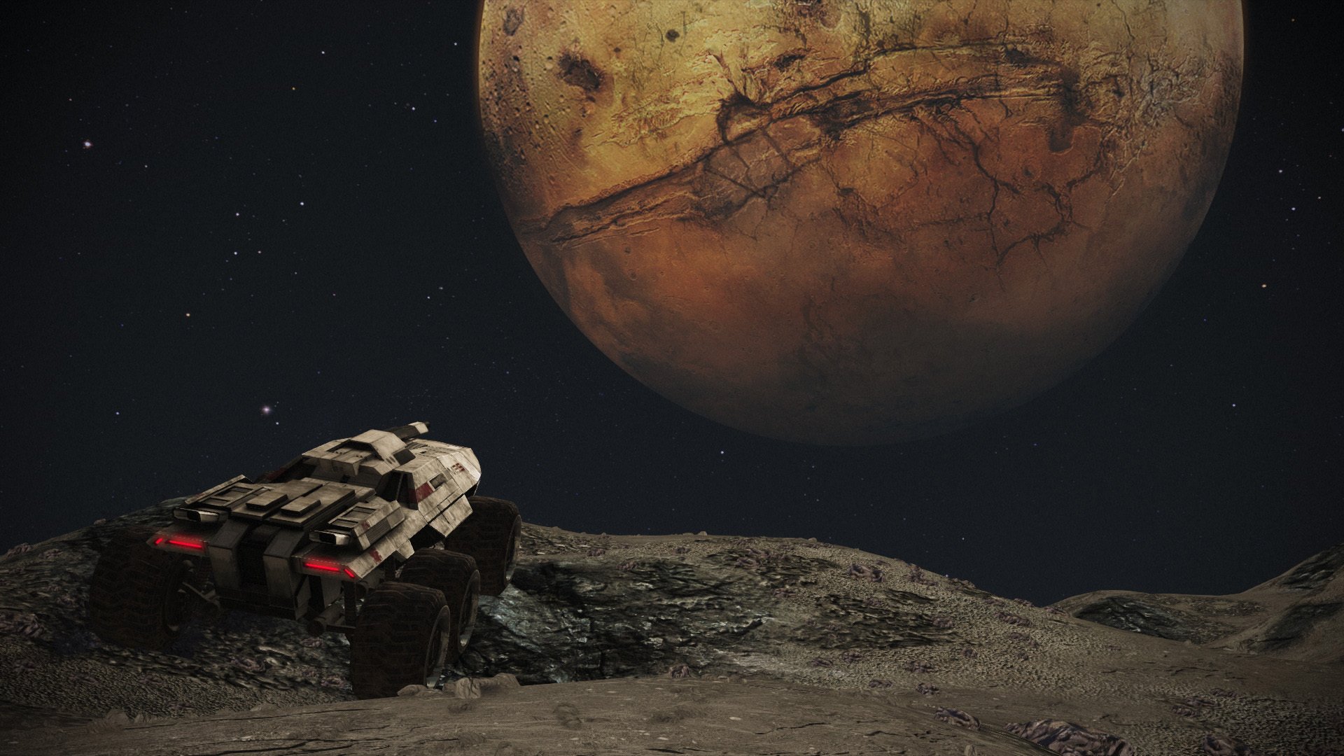 火星 勘测车 星空 探索宇宙