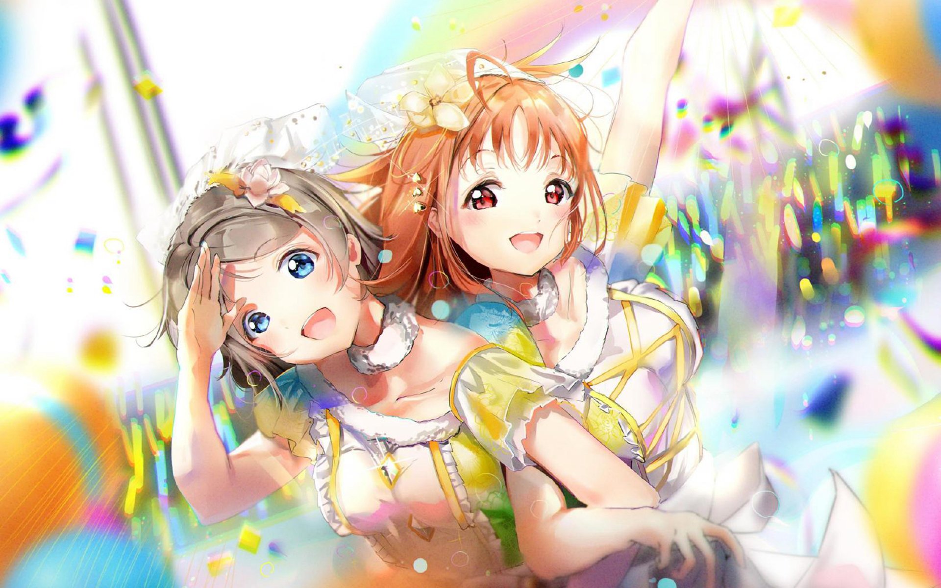 卡通人物 二次元 姐妹