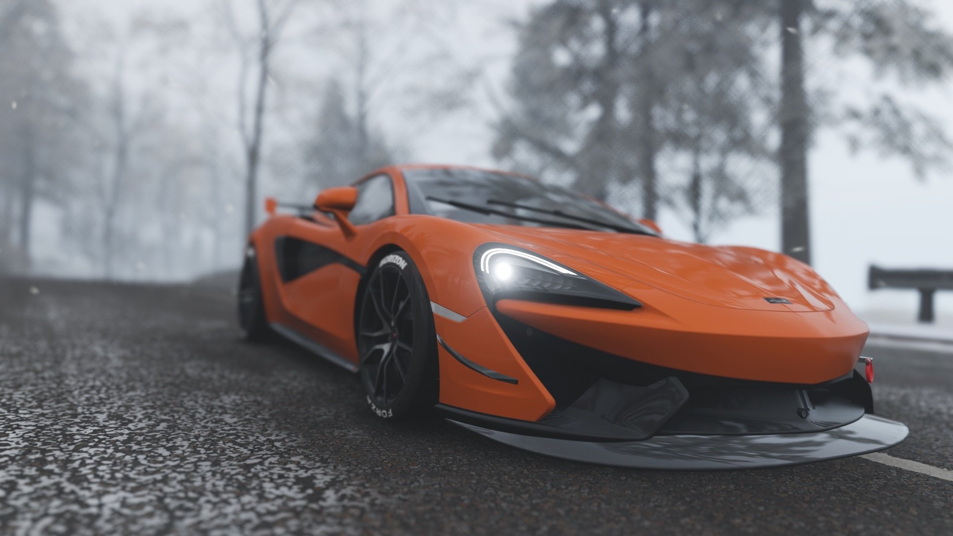 迈凯伦 橙色 跑车