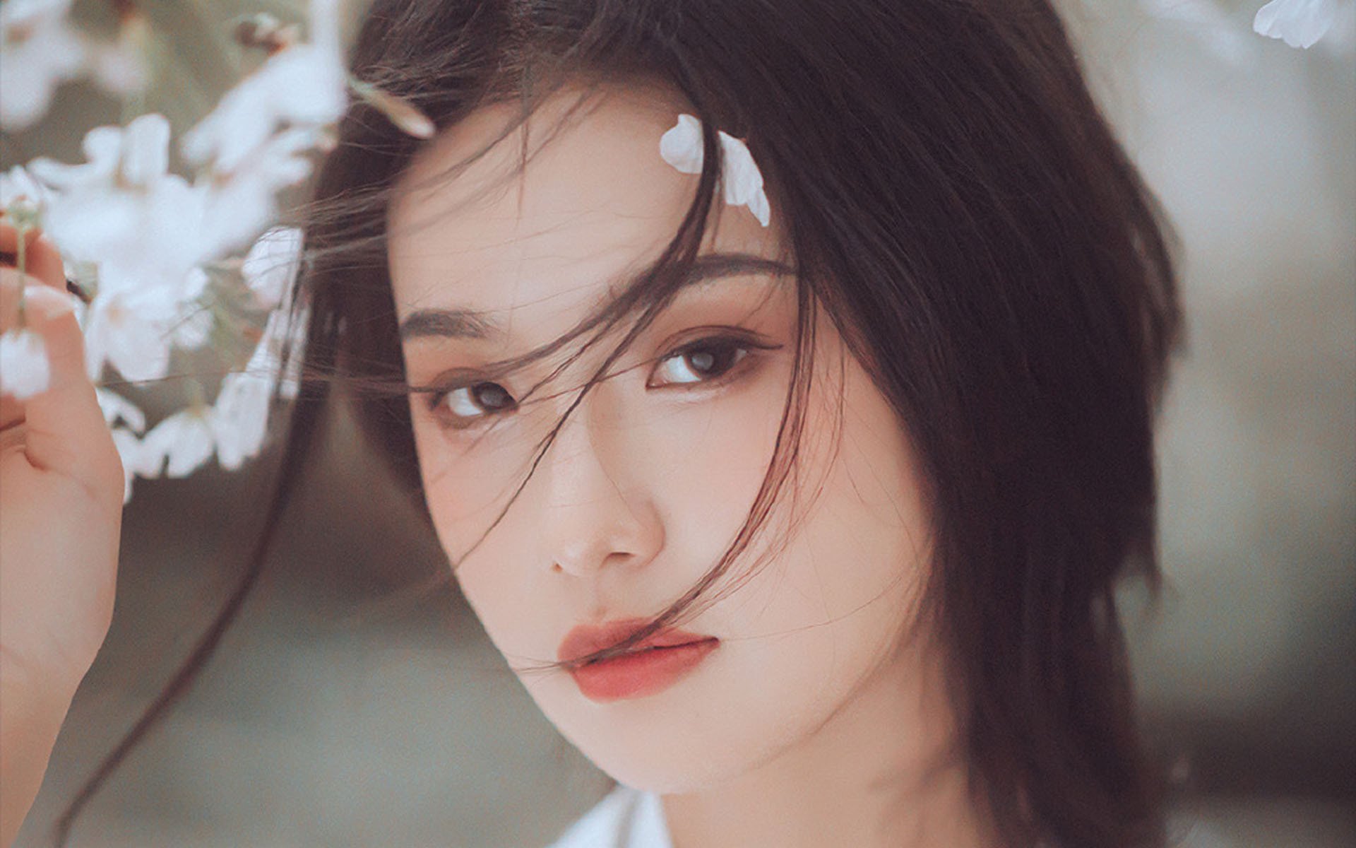 清纯 古风 长发 梨花