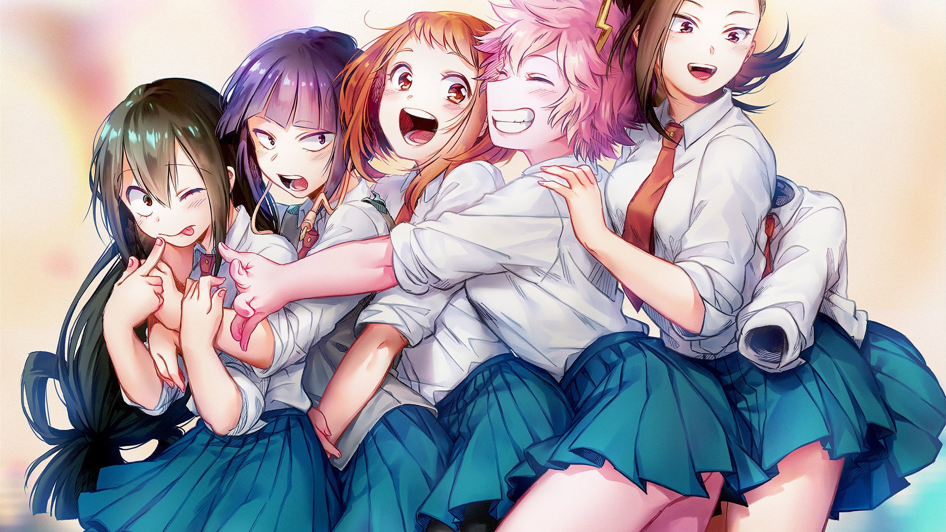 女孩 恶作剧 校服 学姐 学妹