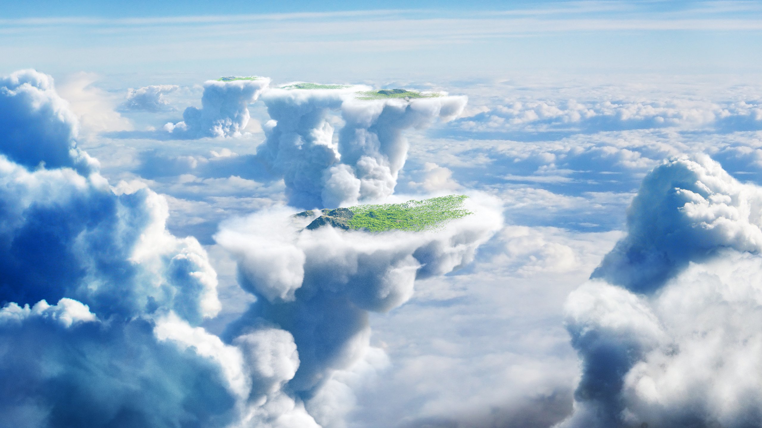 云中小岛 仙境 云海 天空