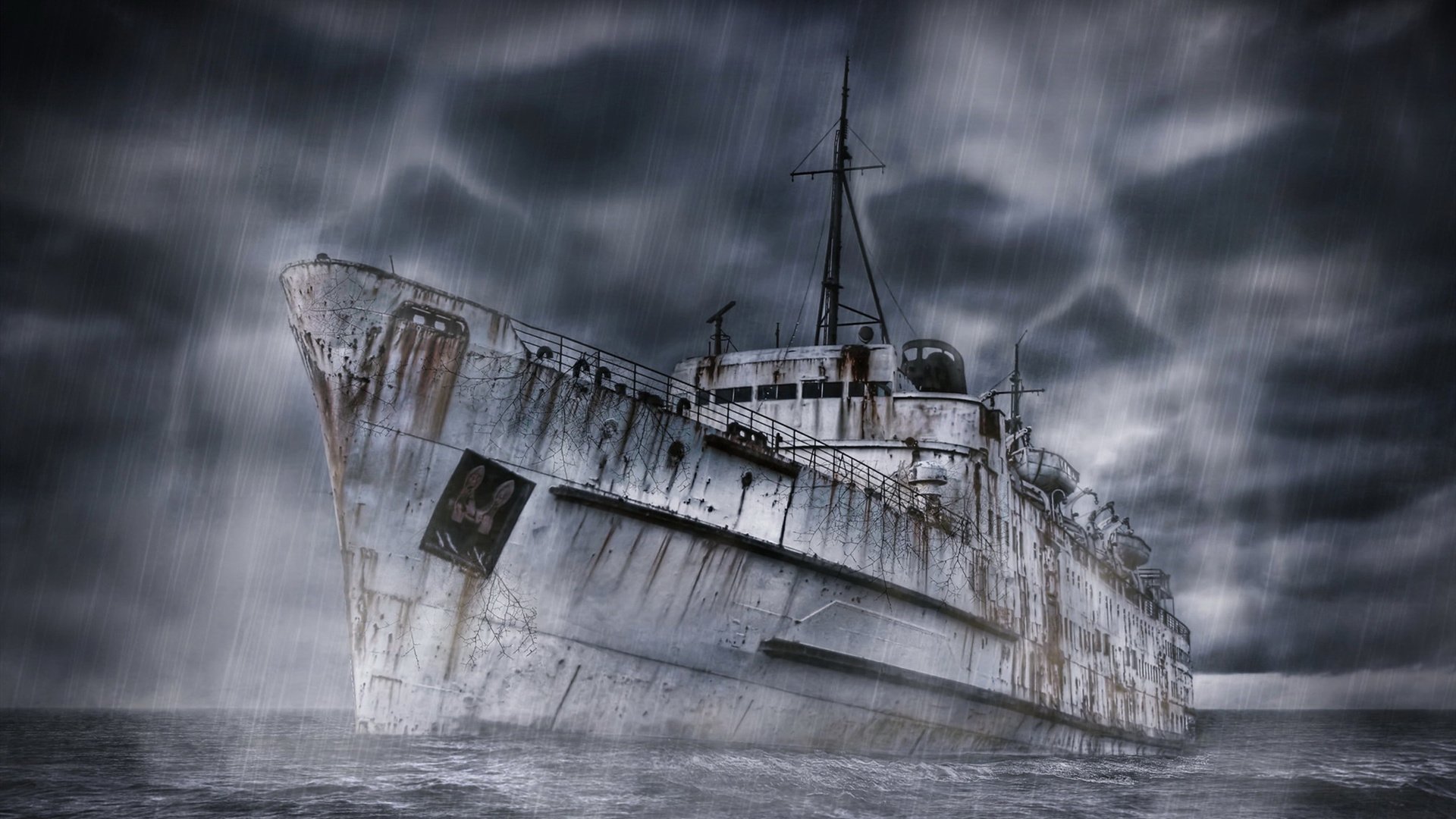 暴雨 海洋 轮船 风雨