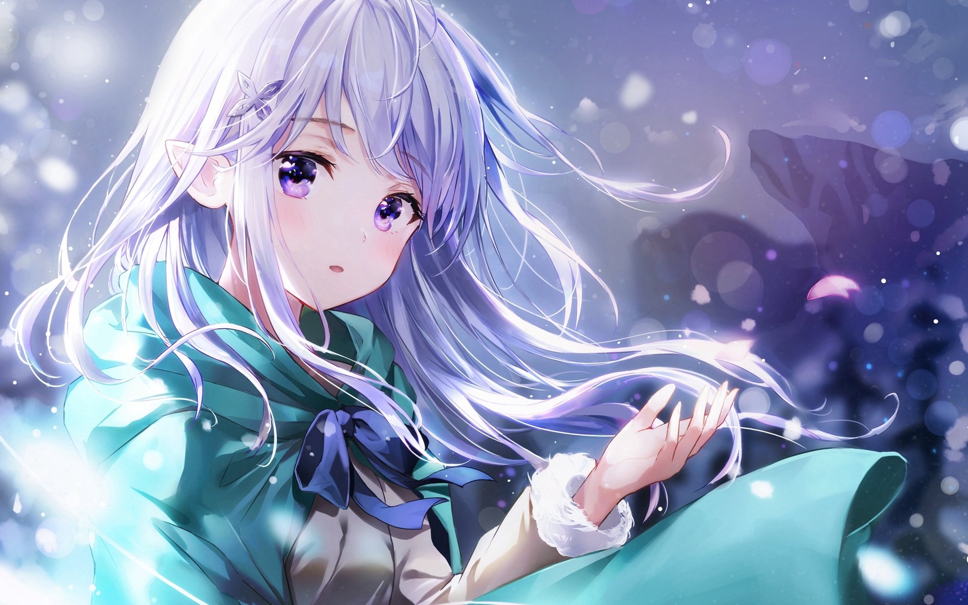 卡通人物 二次元 下雪