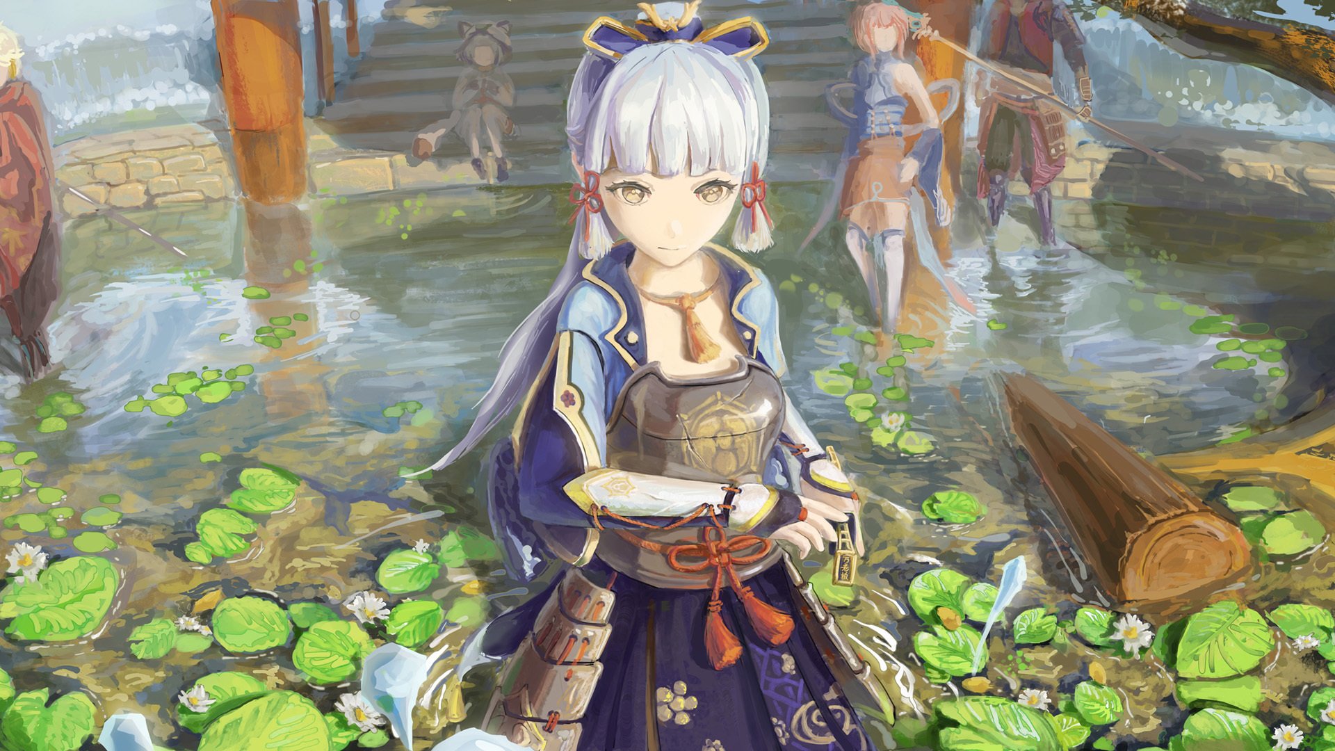 荷塘 可爱武士 拔刀