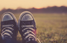 小清新 帆布鞋 静物写真