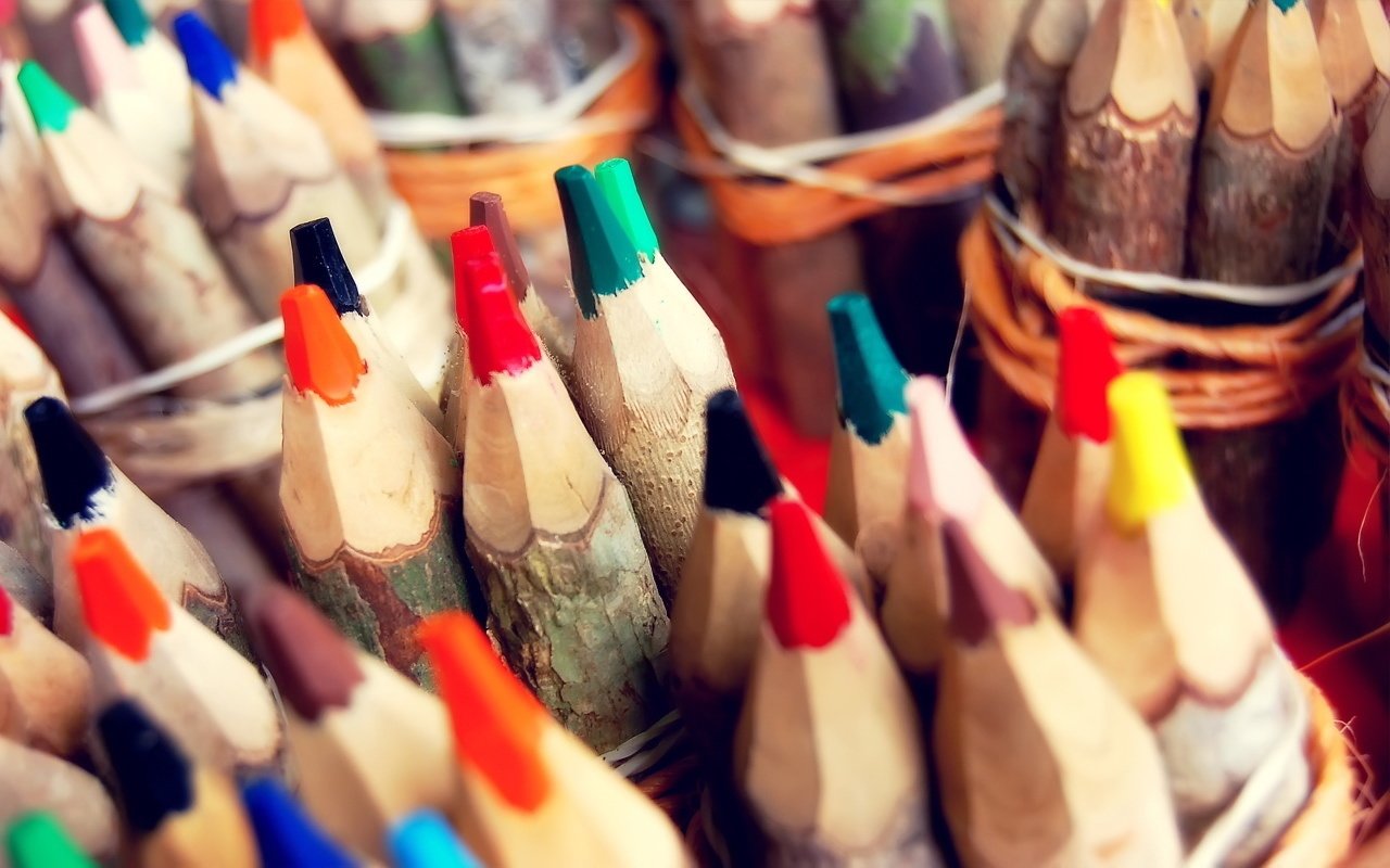 小清新 铅笔 彩色 儿童桌面专用