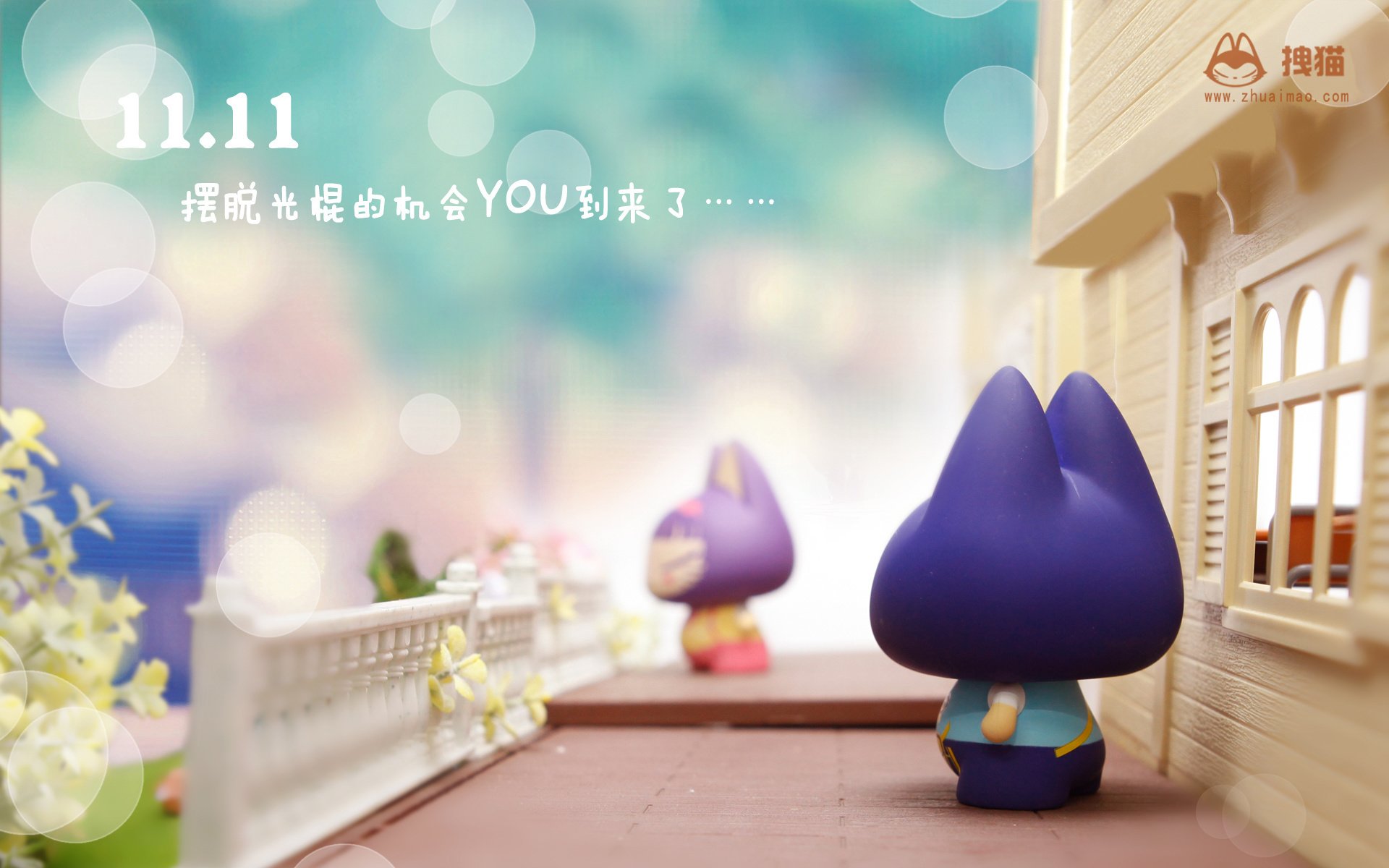 动漫 拽猫 光棍节 1111 拽猫光棍节 儿童桌面专用