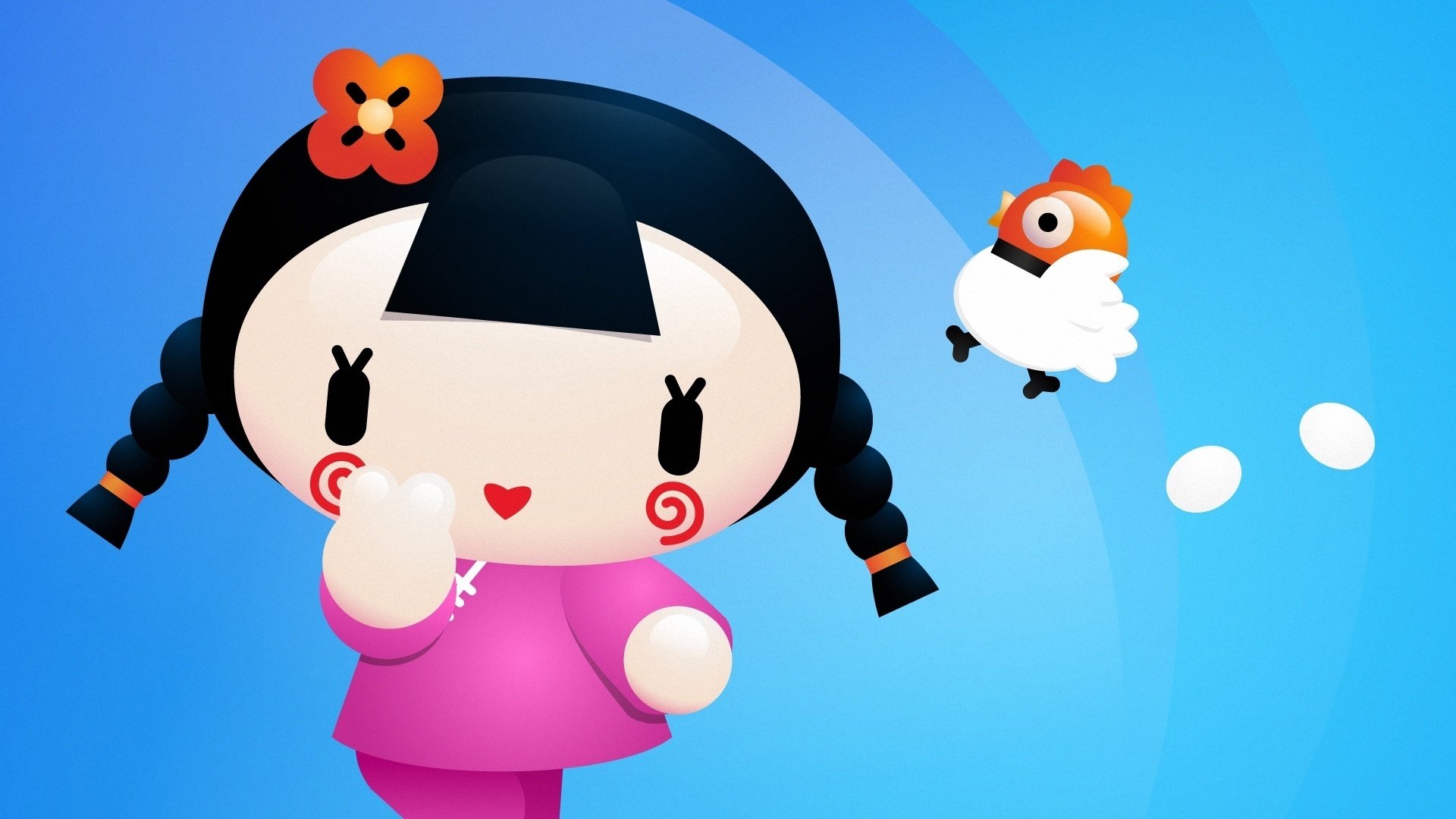 动漫 卡通 pucca 中国娃娃 可爱 儿童桌面专用