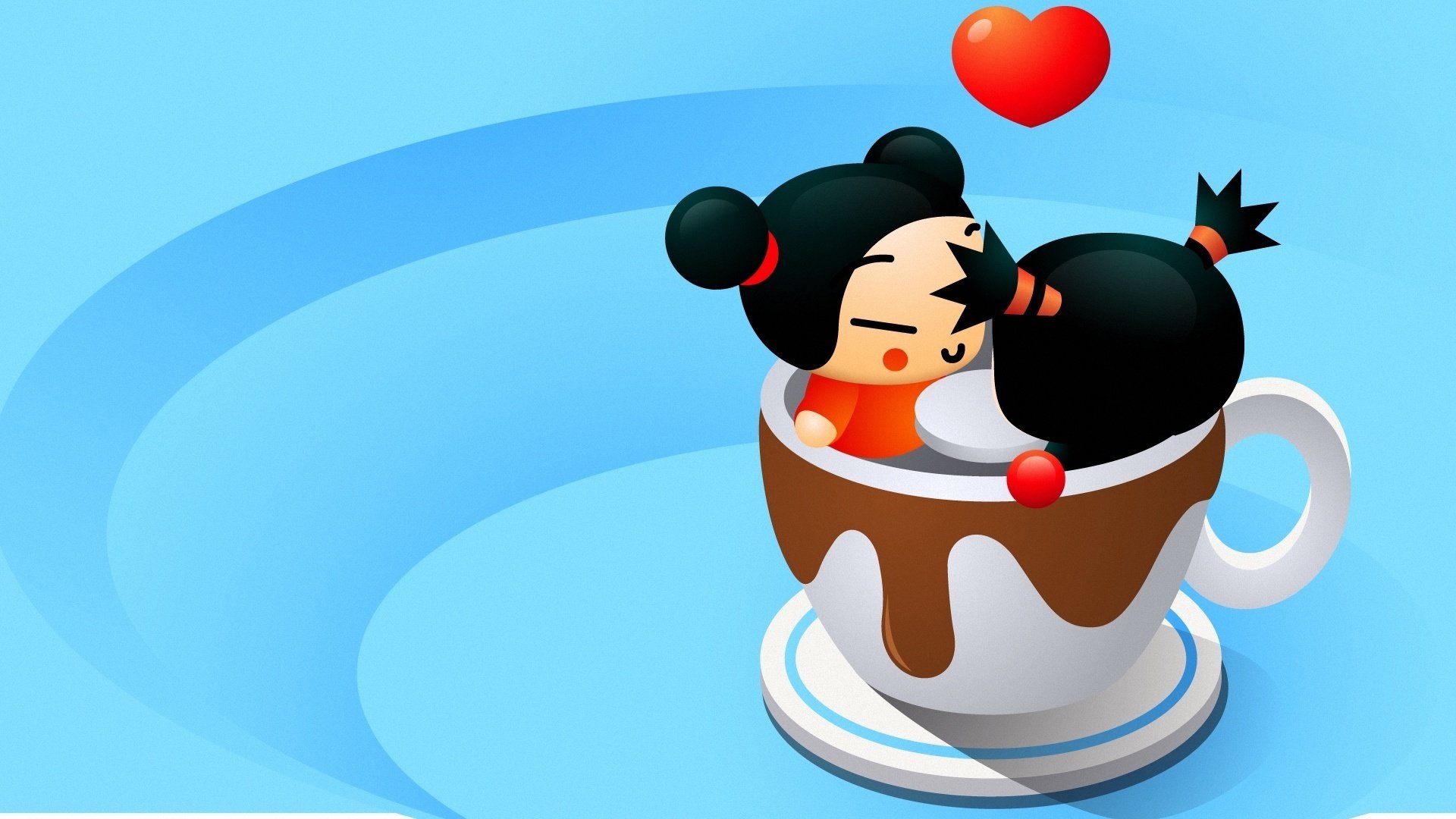 动漫 卡通 pucca 中国娃娃 可爱 儿童桌面专用