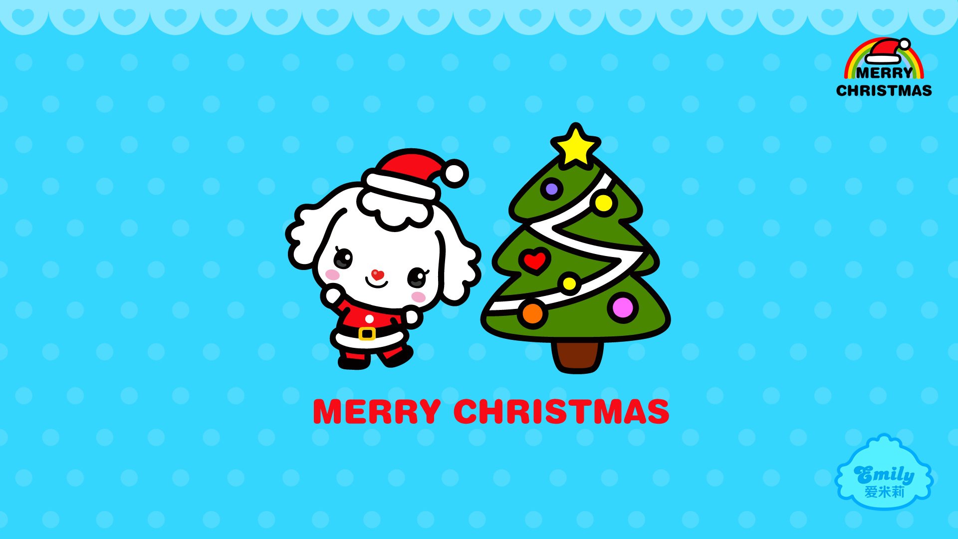 动漫 可爱 动画 手绘 圣诞节 爱米莉 儿童桌面专用