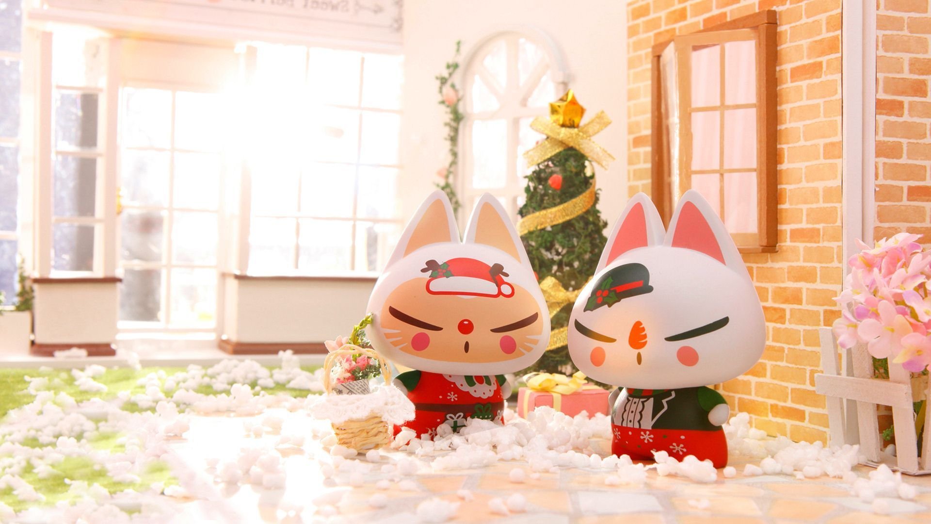 动漫 可爱 动画 手绘 圣诞节 拽猫 儿童桌面专用