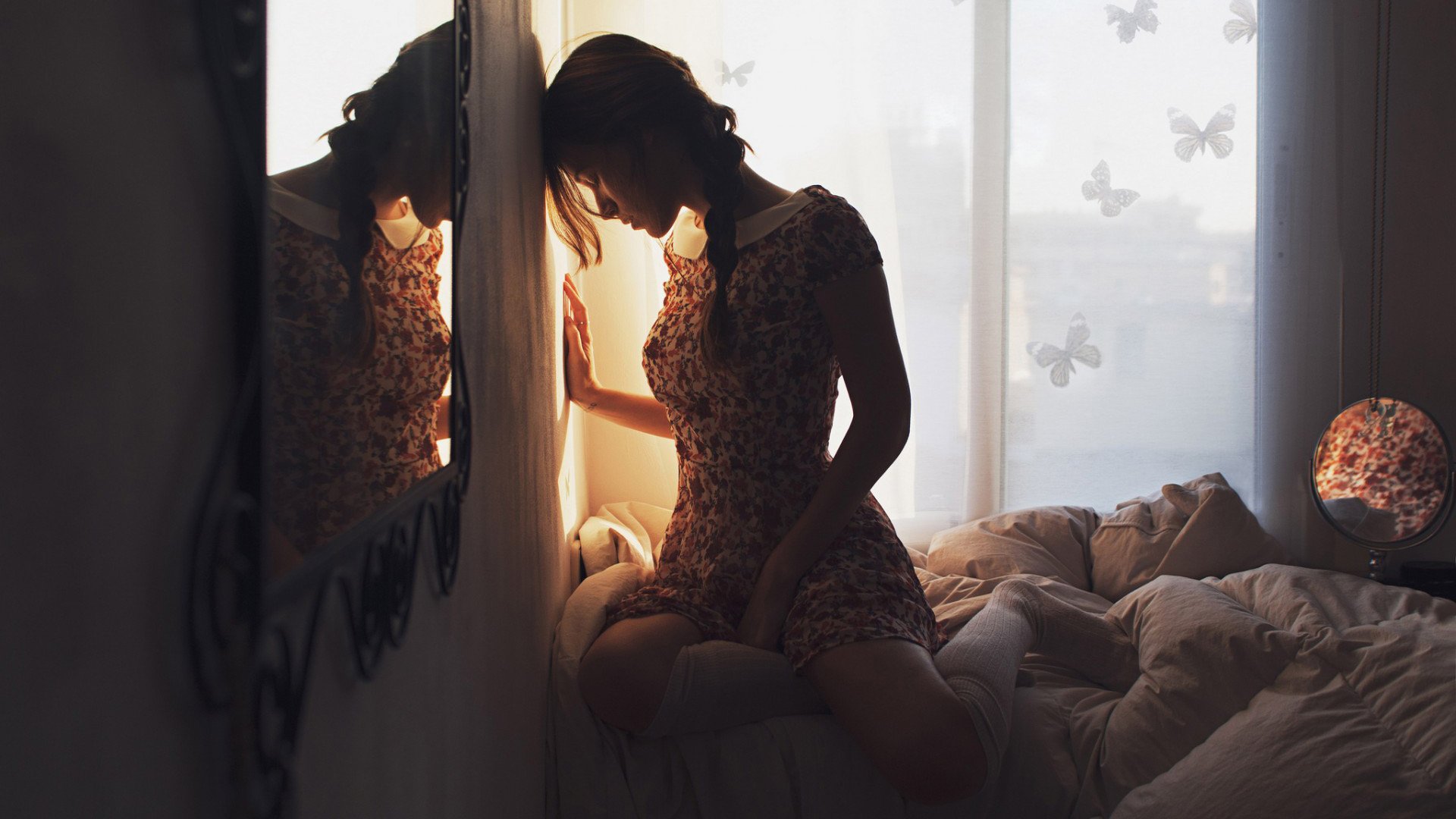 美女 清纯佳人 青春 温暖 安静 清新