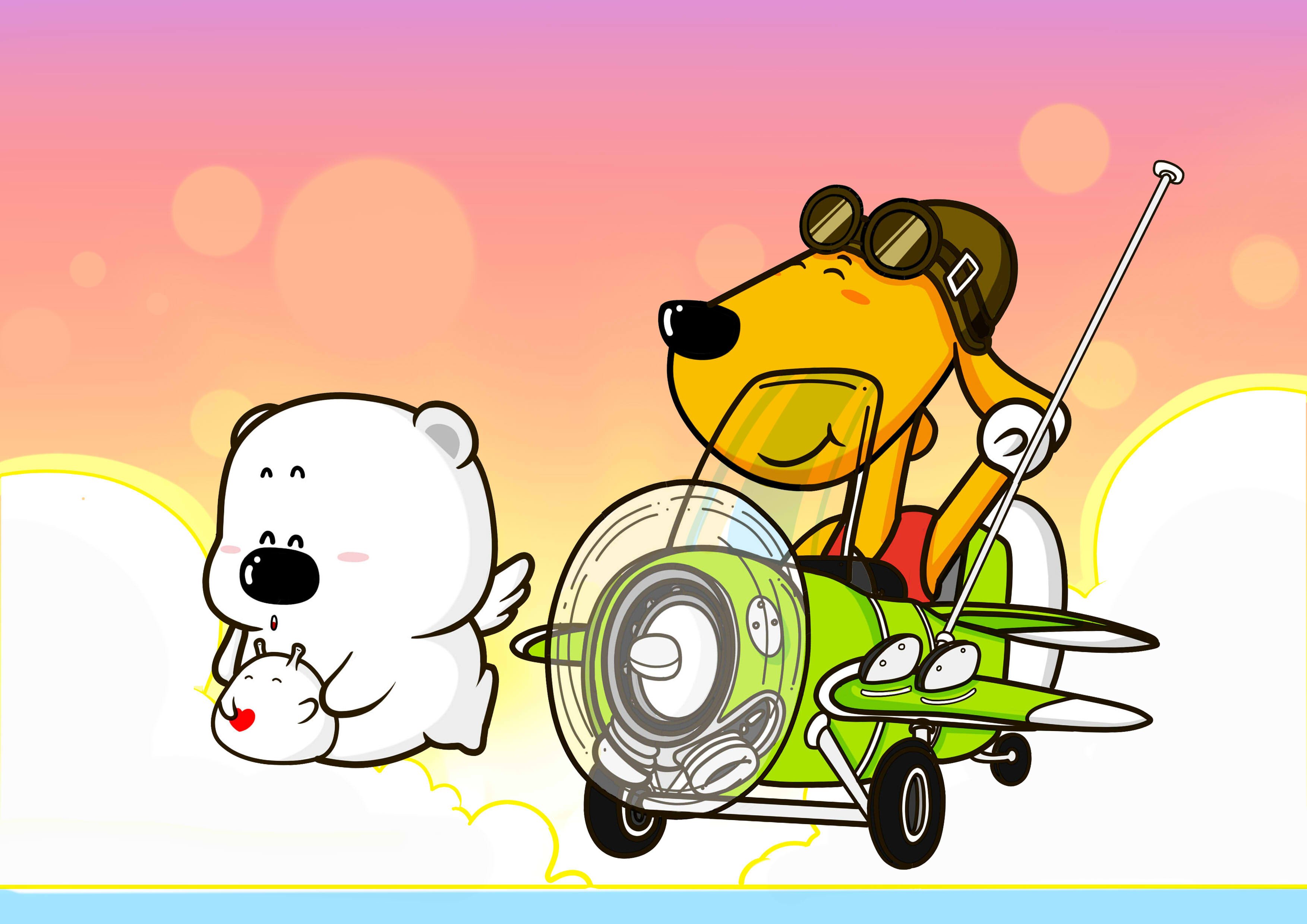 动漫卡通 小囧熊 手绘