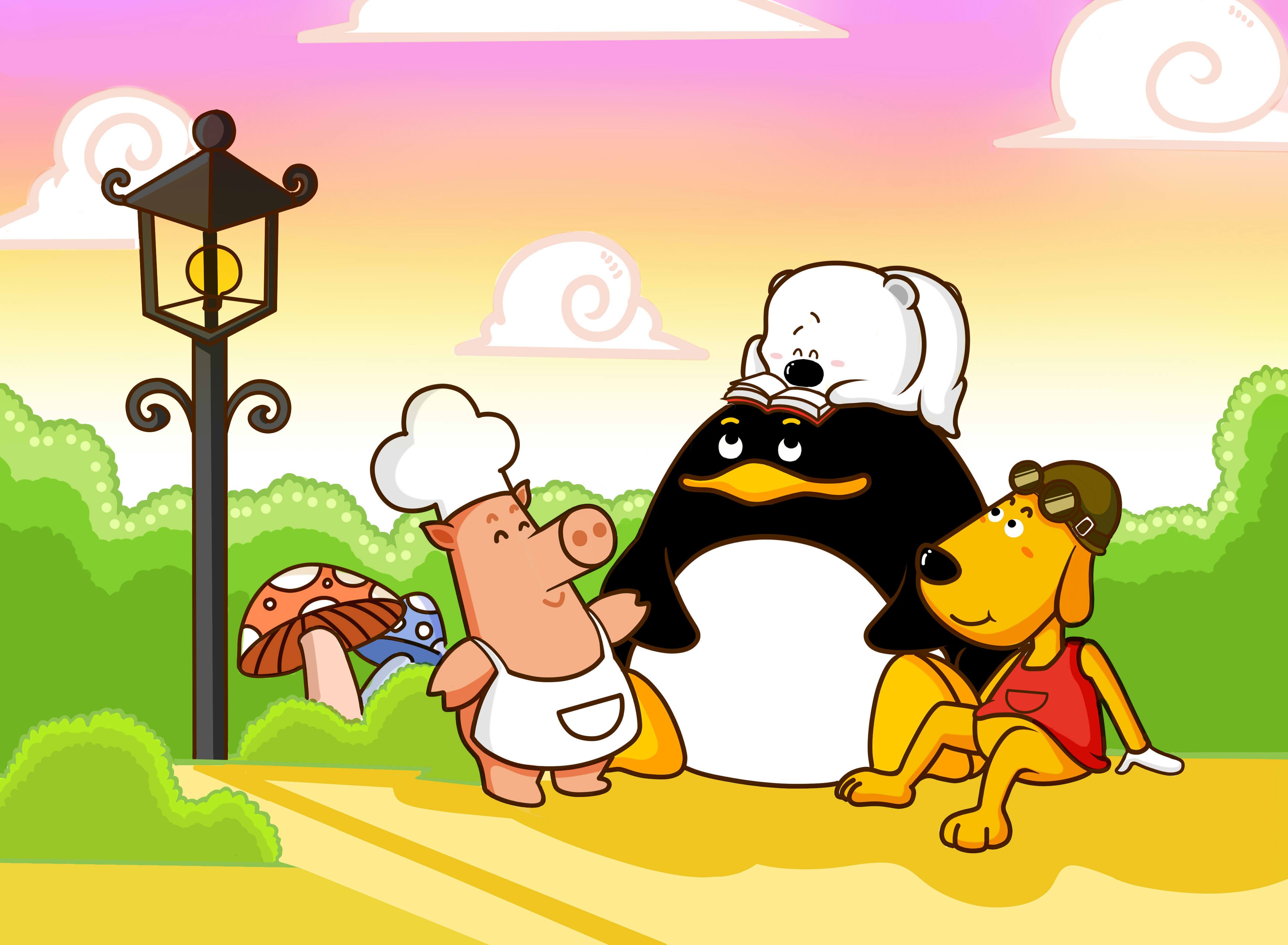 动漫卡通 小囧熊 手绘