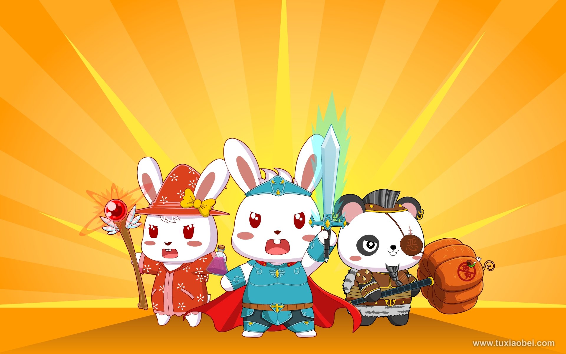 动漫 手绘 兔小贝