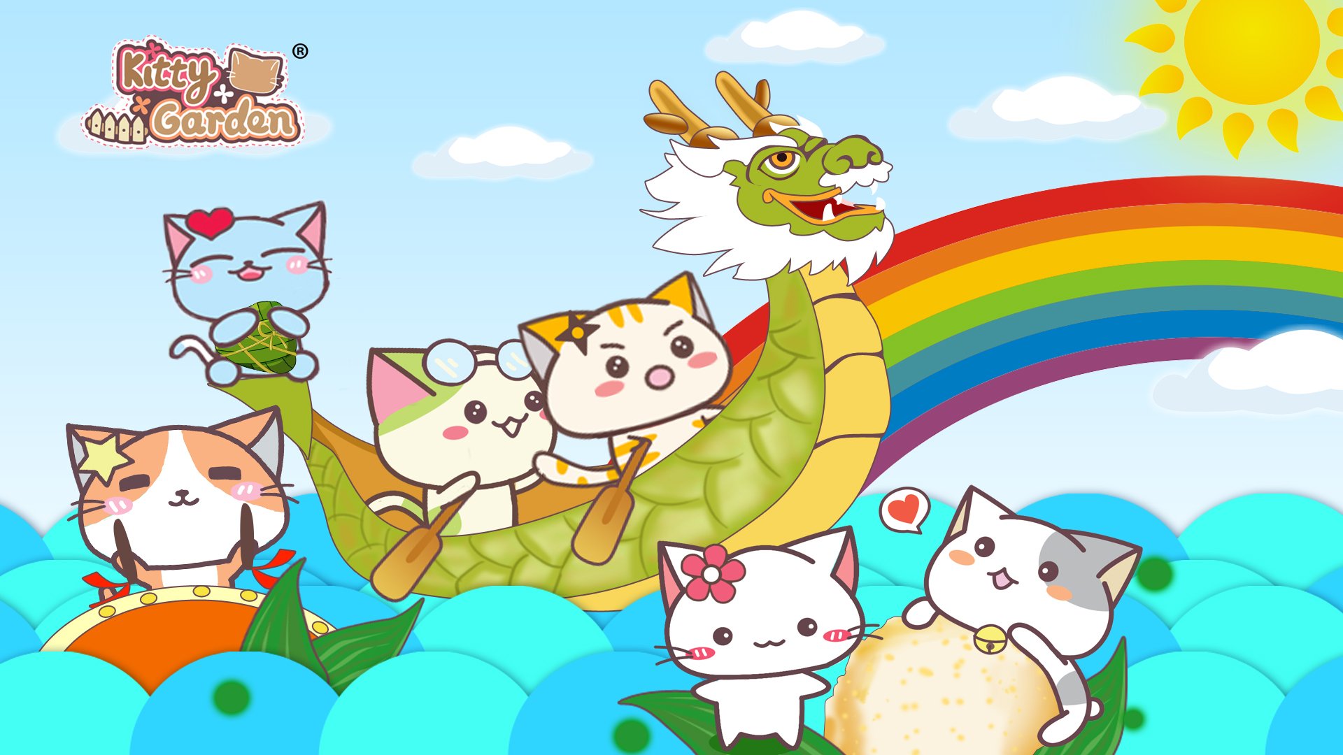 卡通 手绘 可爱 猫咪 KG猫咪乐园  Kitty Garden 猫咪乐园