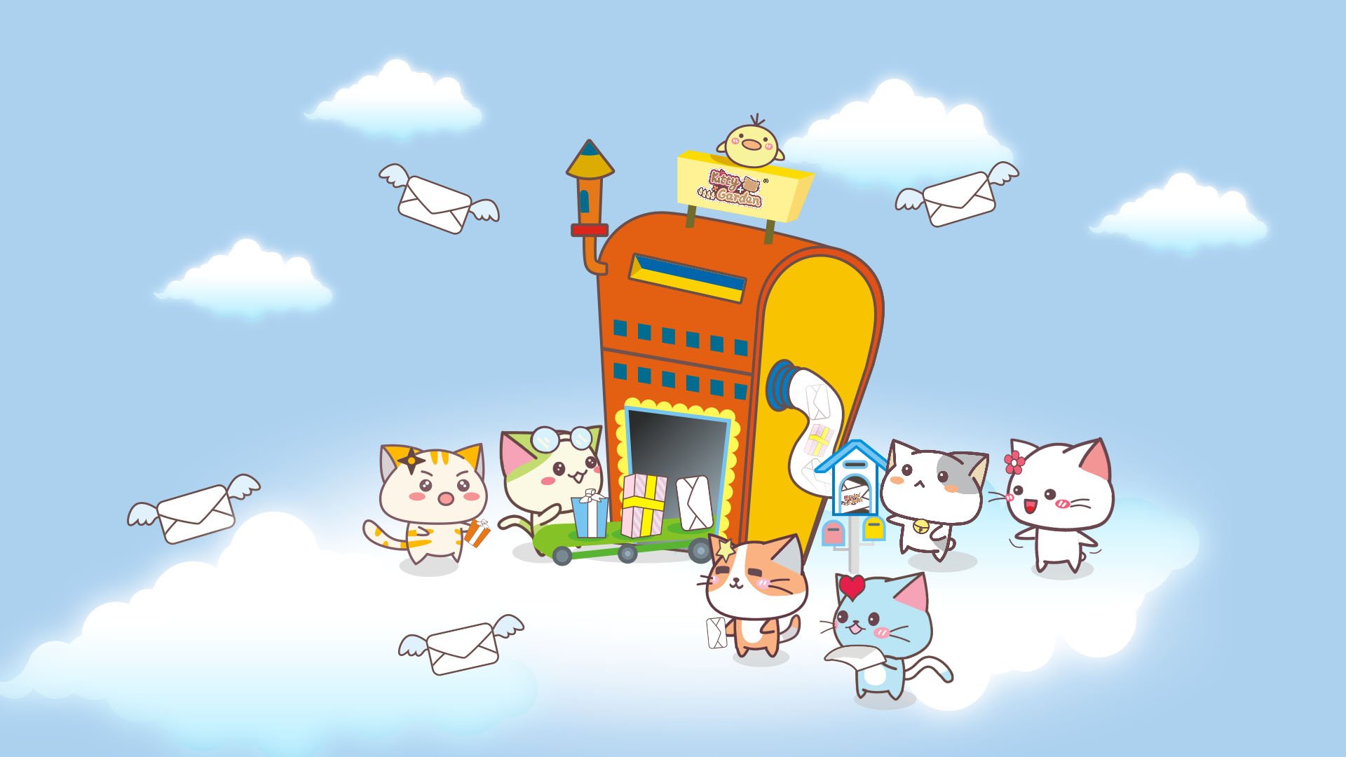 卡通 手绘 可爱 猫咪 KG猫咪乐园  Kitty Garden 猫咪乐园