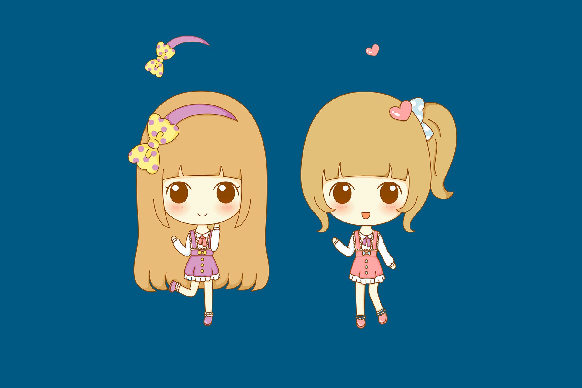 鬼鬼 鬼小妞 可爱 手绘 卡通 女孩 清新