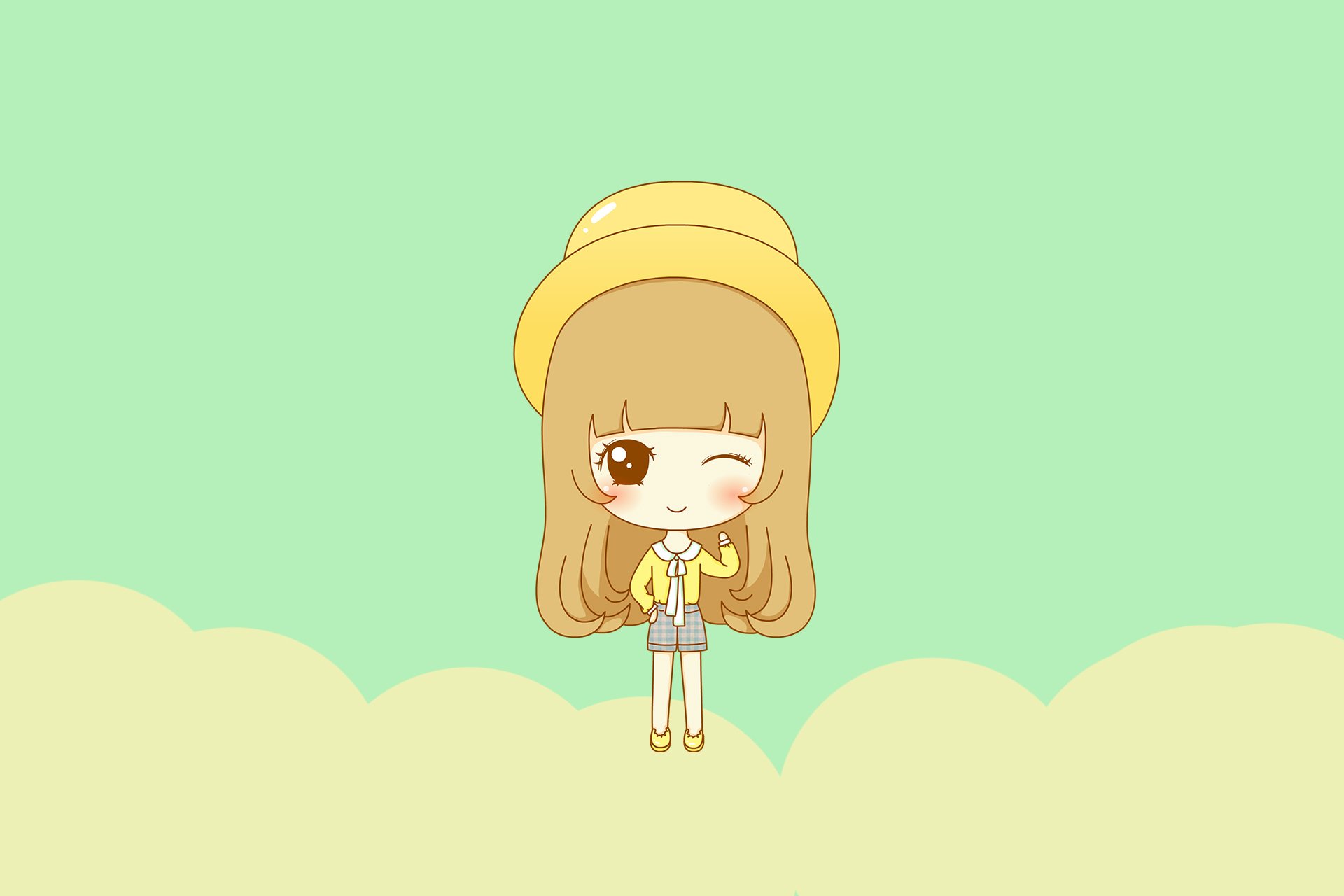 鬼鬼 鬼小妞 可爱 手绘 卡通 女孩 清新