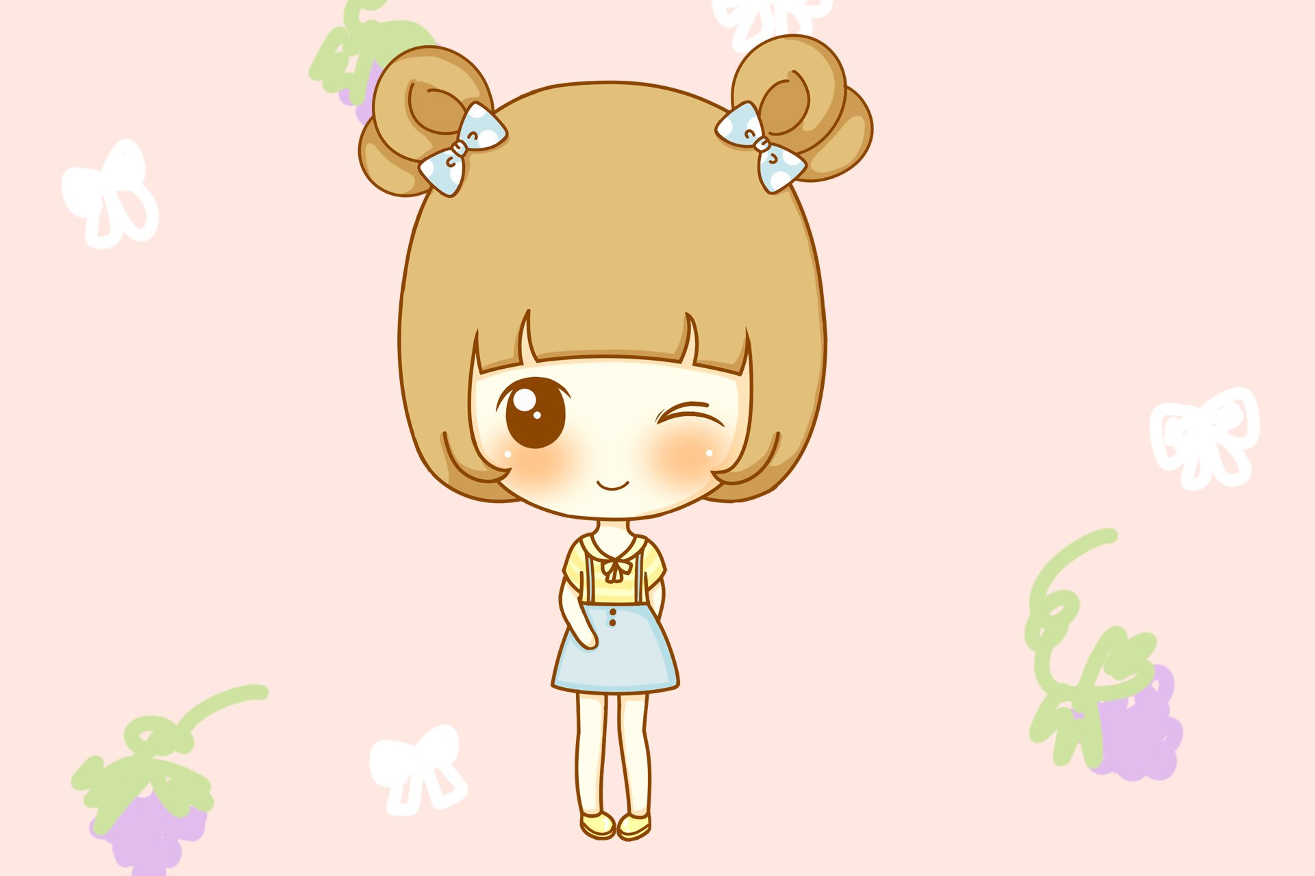 鬼鬼 鬼小妞 可爱 手绘 卡通 女孩 清新