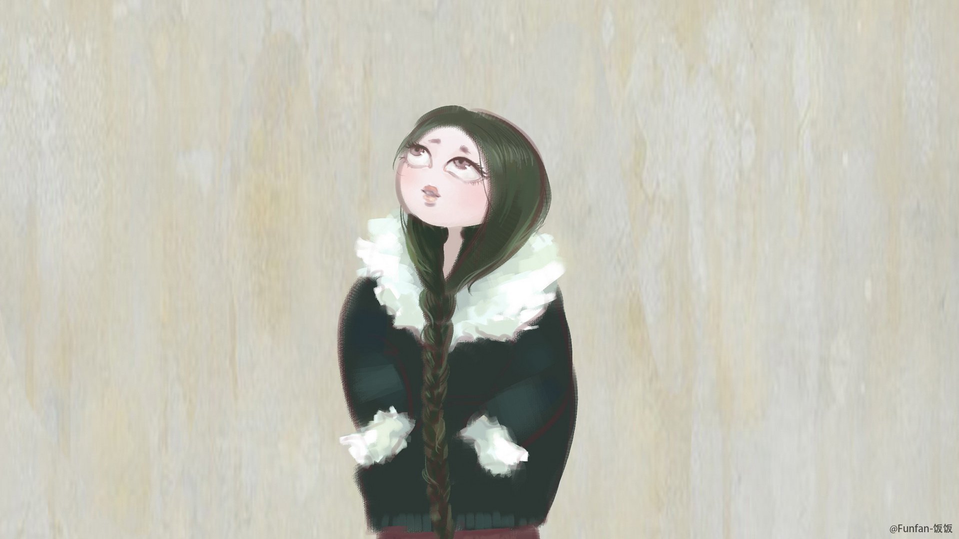 炫酷 另类 个性 简约 手绘 女孩 funfan