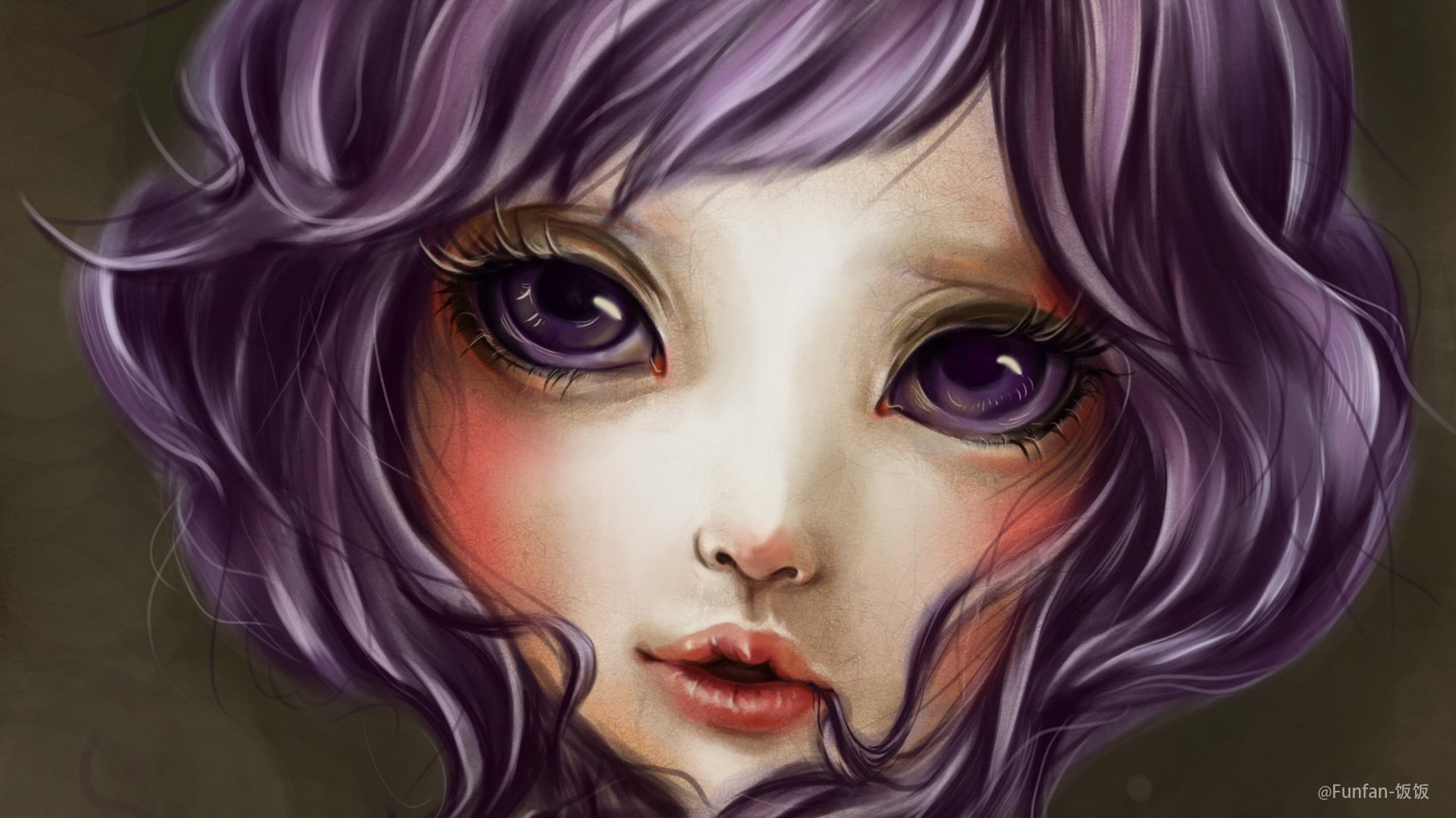 炫酷 另类 个性 简约 手绘 女孩 funfan