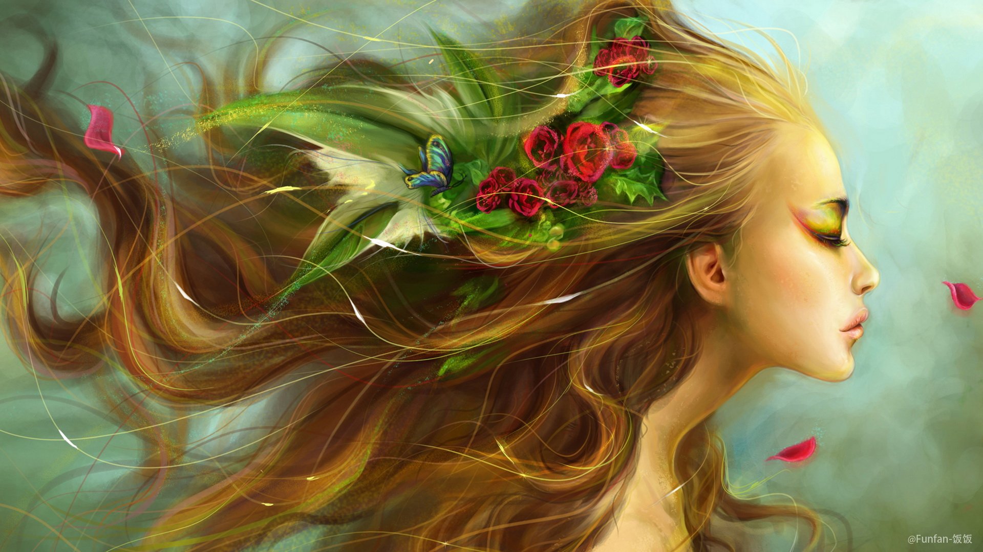 炫酷 另类 个性 简约 手绘 女孩 funfan