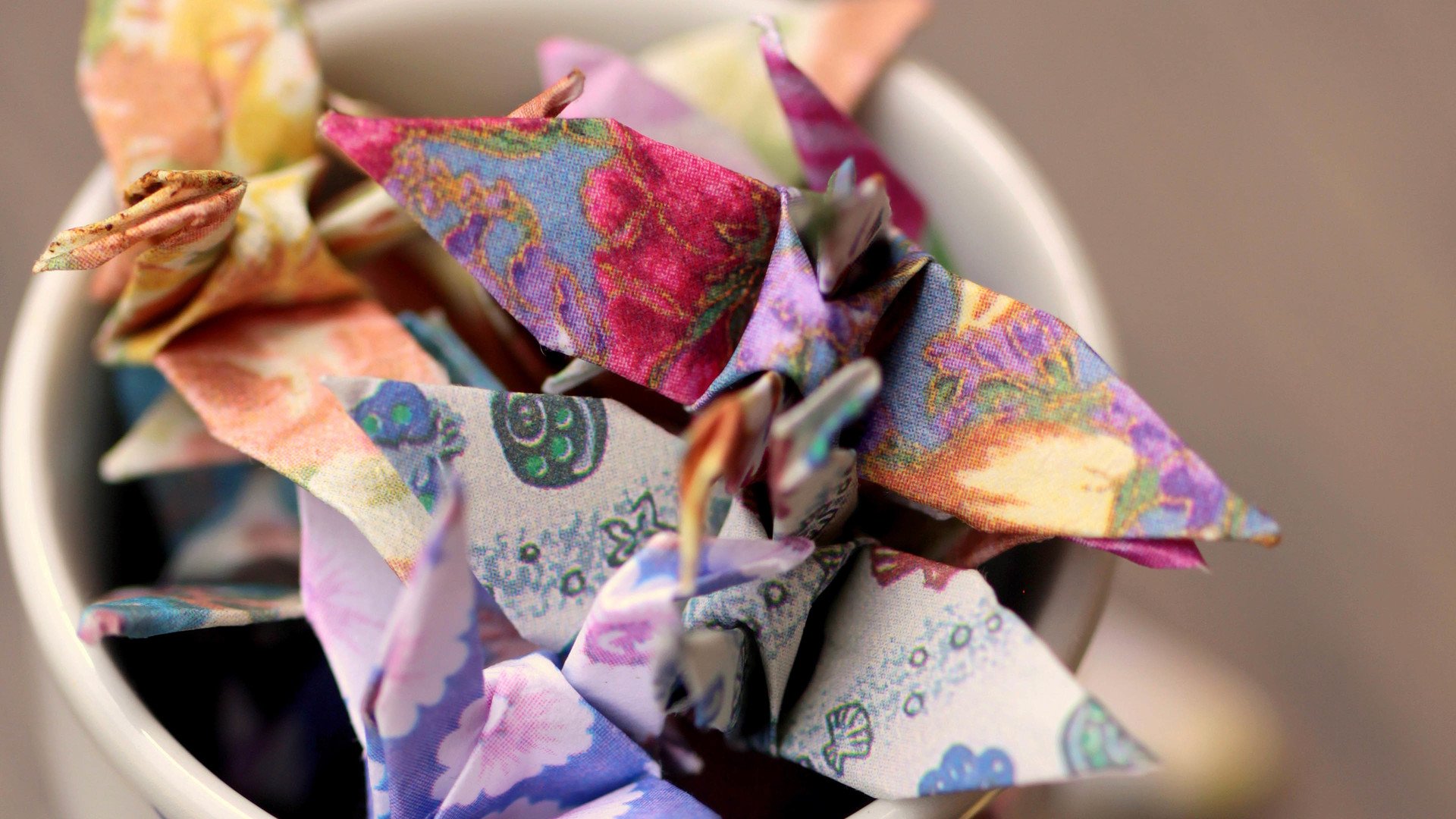 小清新 唯美 折纸 愿望 心愿 千纸鹤