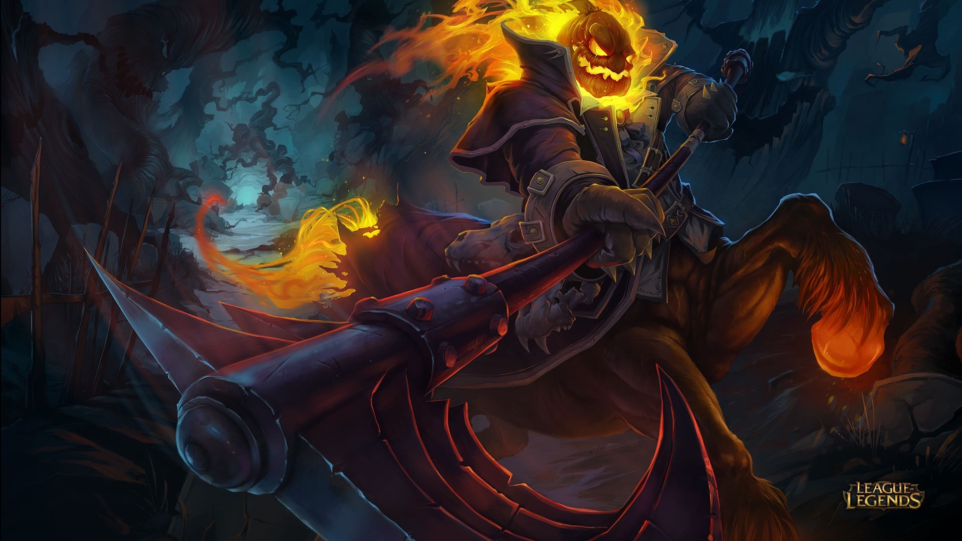 游戏 英雄联盟 LOL 万圣节 无头骑士 赫卡里姆