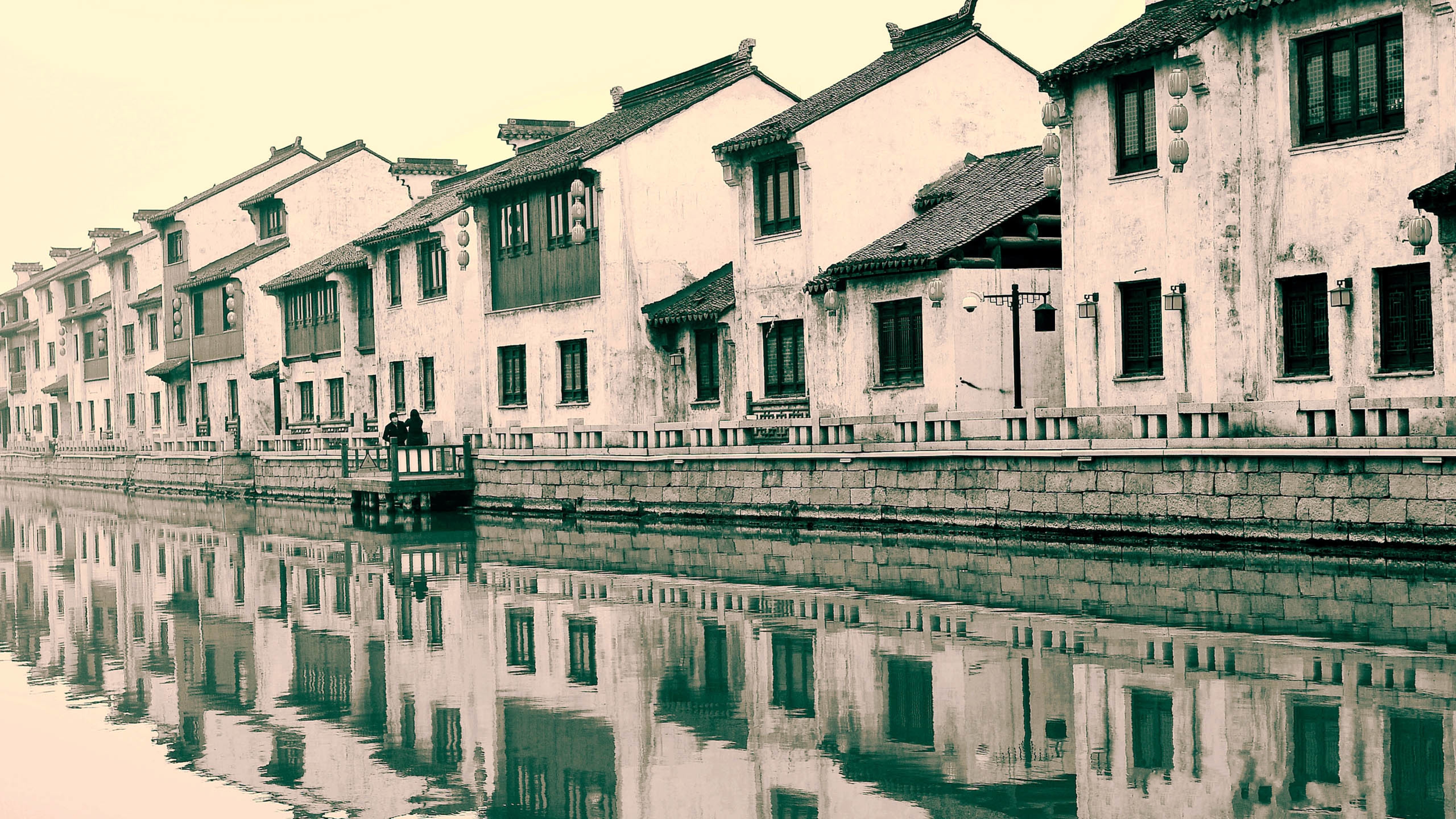 古镇 老房子 建筑 河流