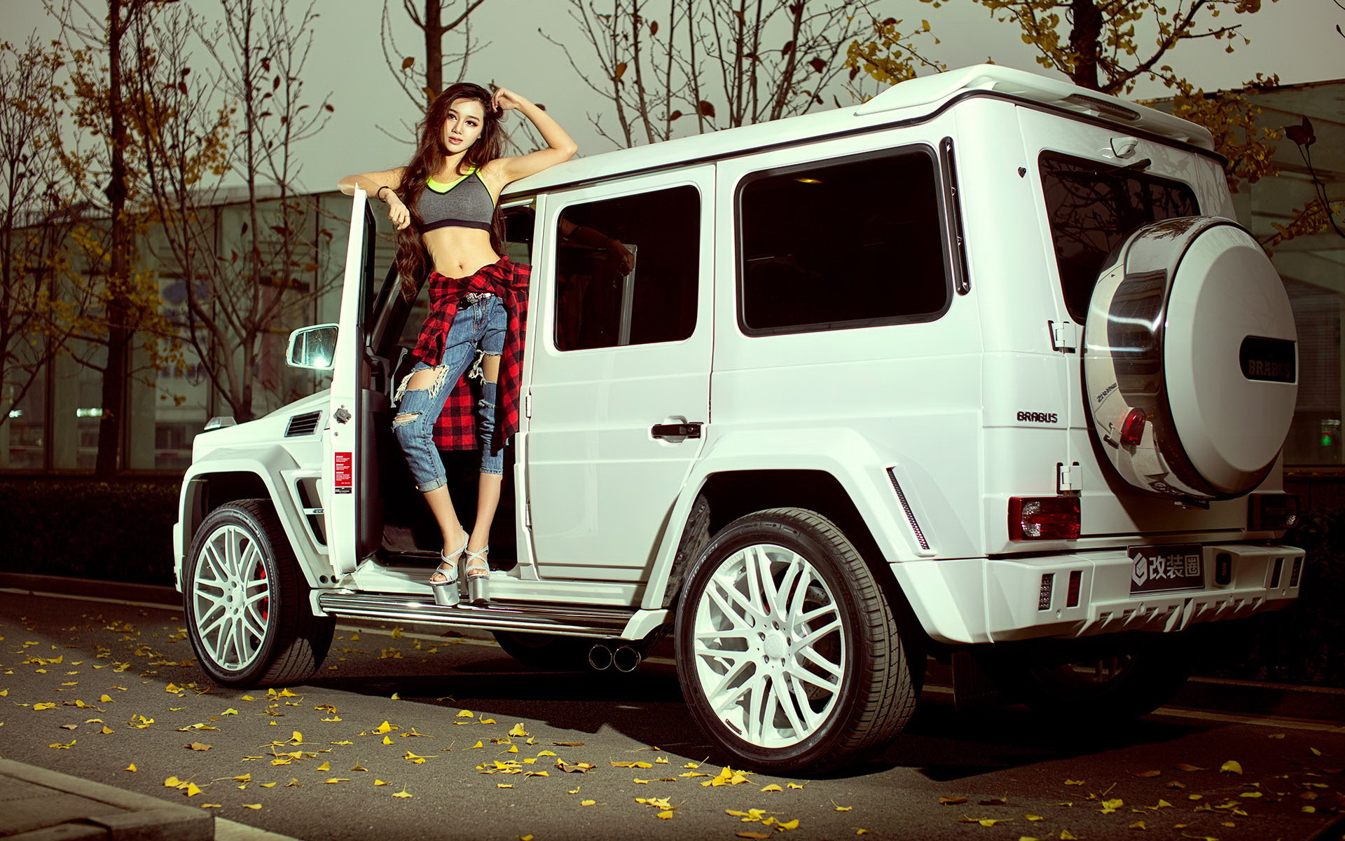 奔驰 改装车 美女 模特 小烨 宽屏