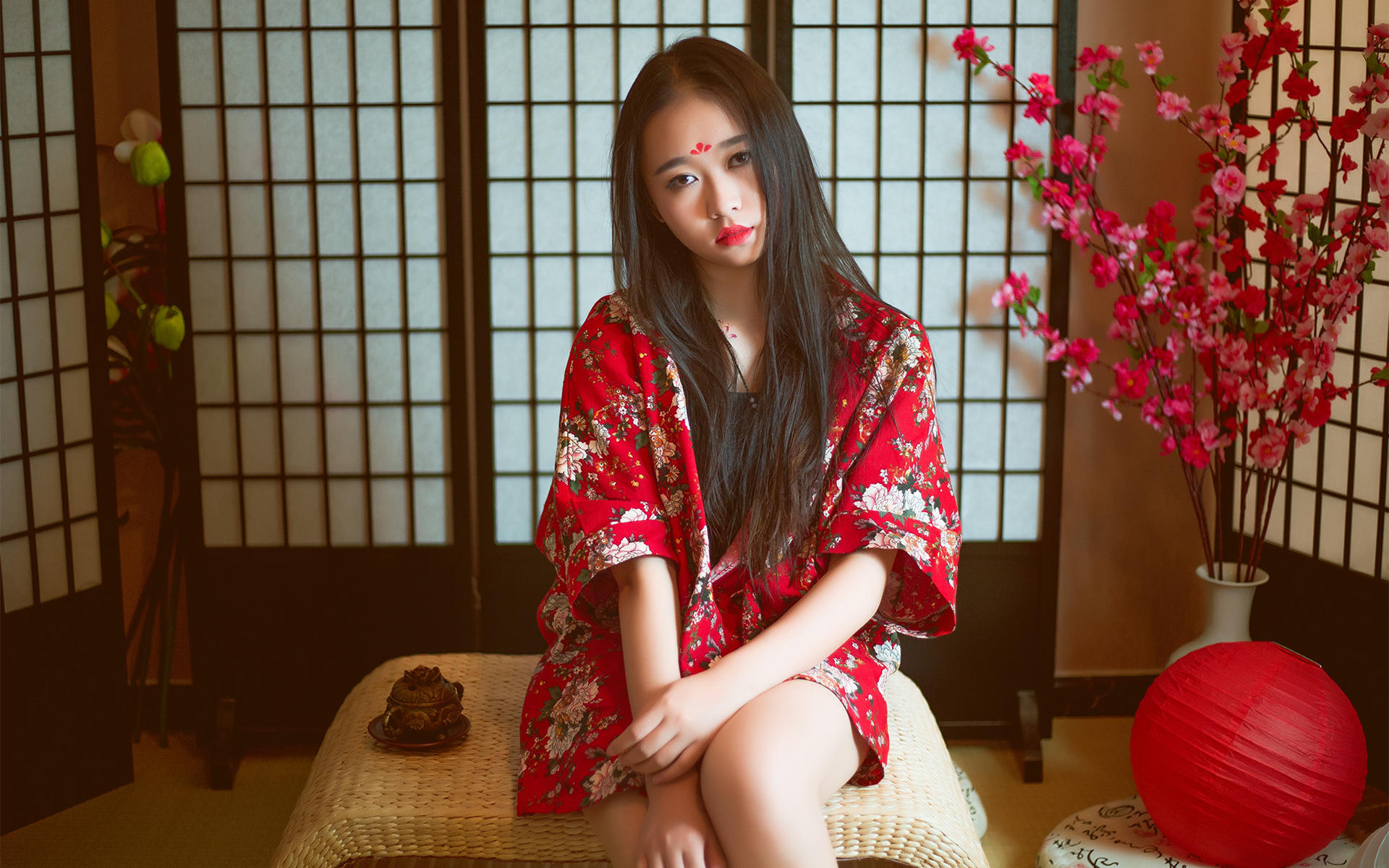 文艺古风 清纯 可爱 红色汉服