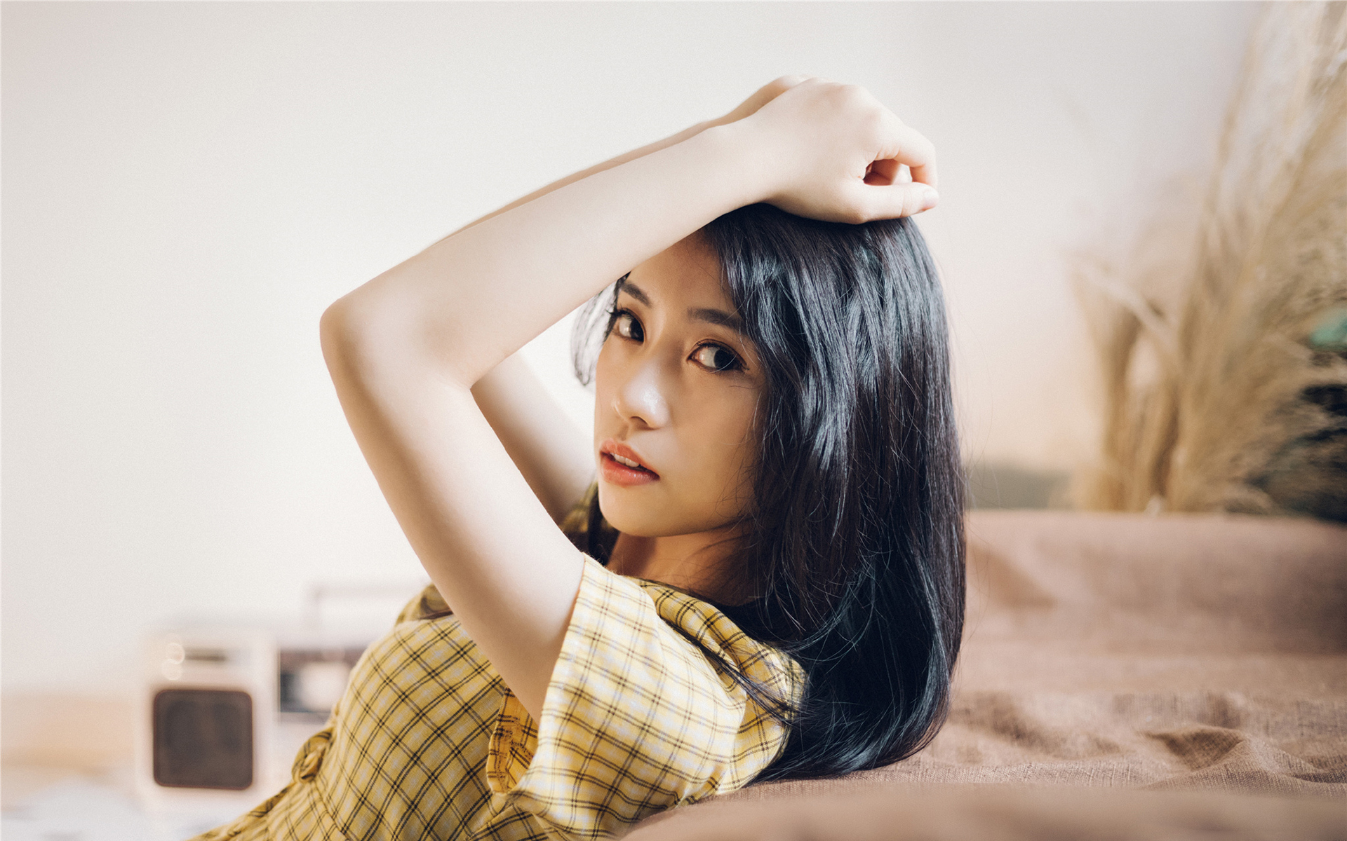 清纯 长发美女 复古 气质