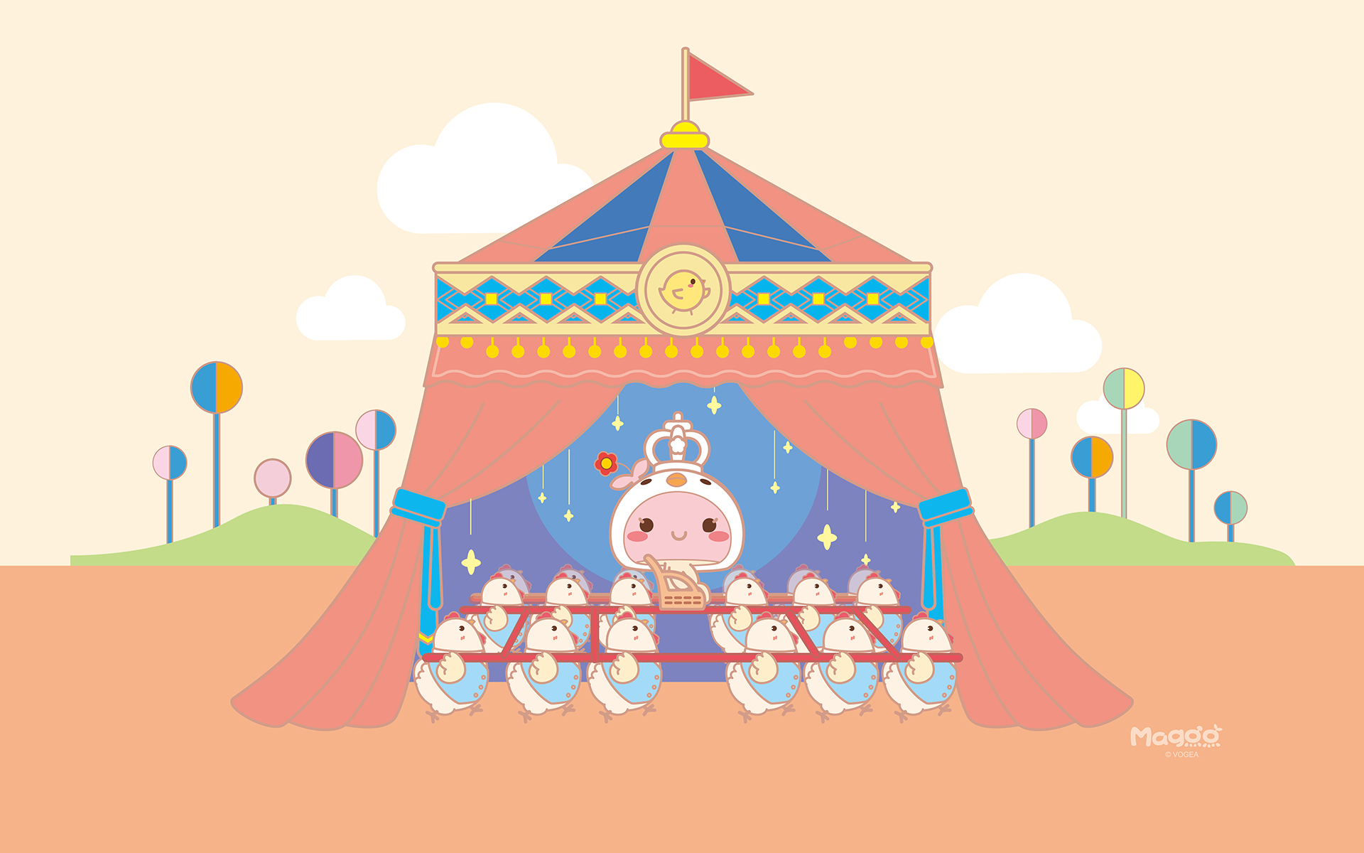 蘑菇点点 2017 鸡年大吉 小鸡