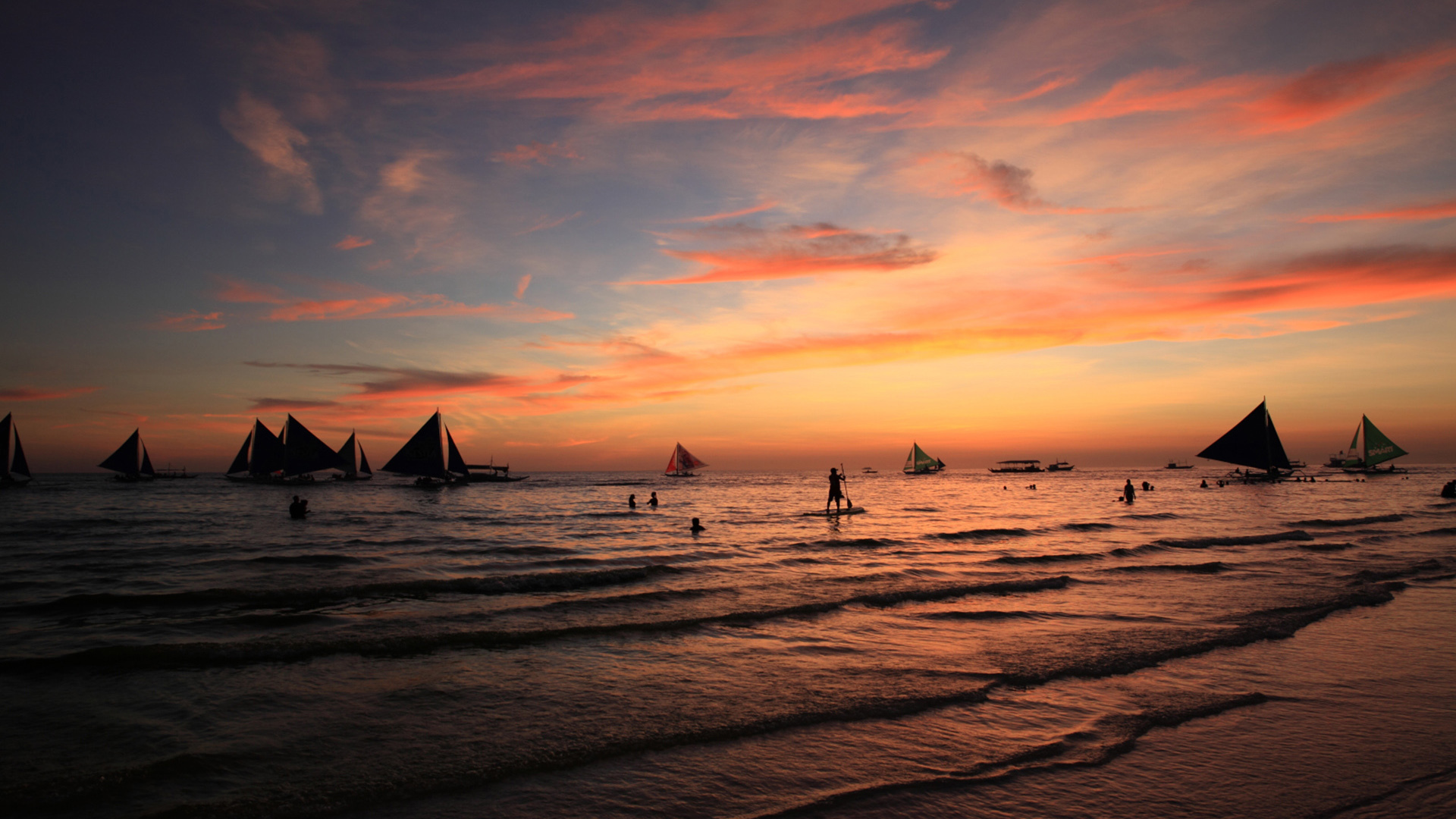 风景 海边 大海 夕阳