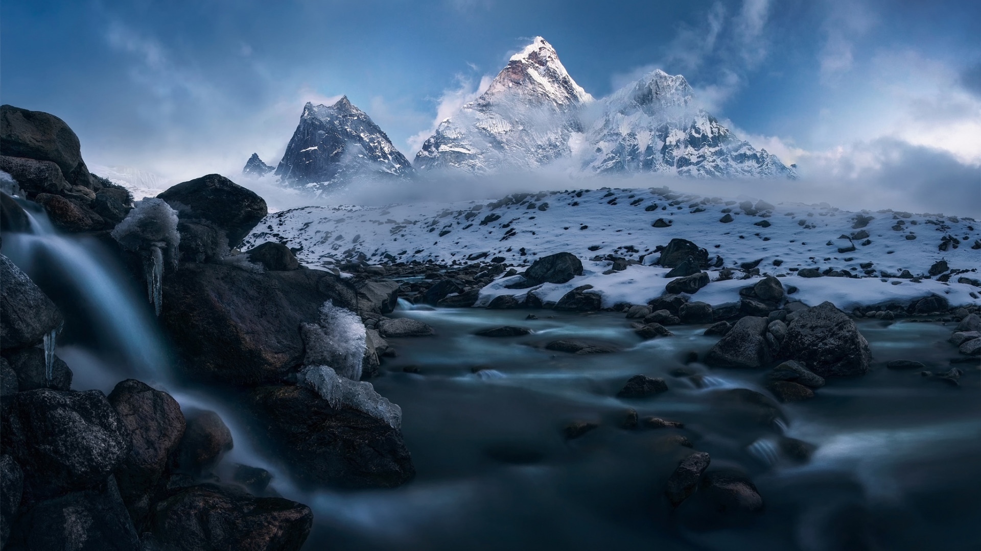 风景 喜马拉雅山 冰天雪地