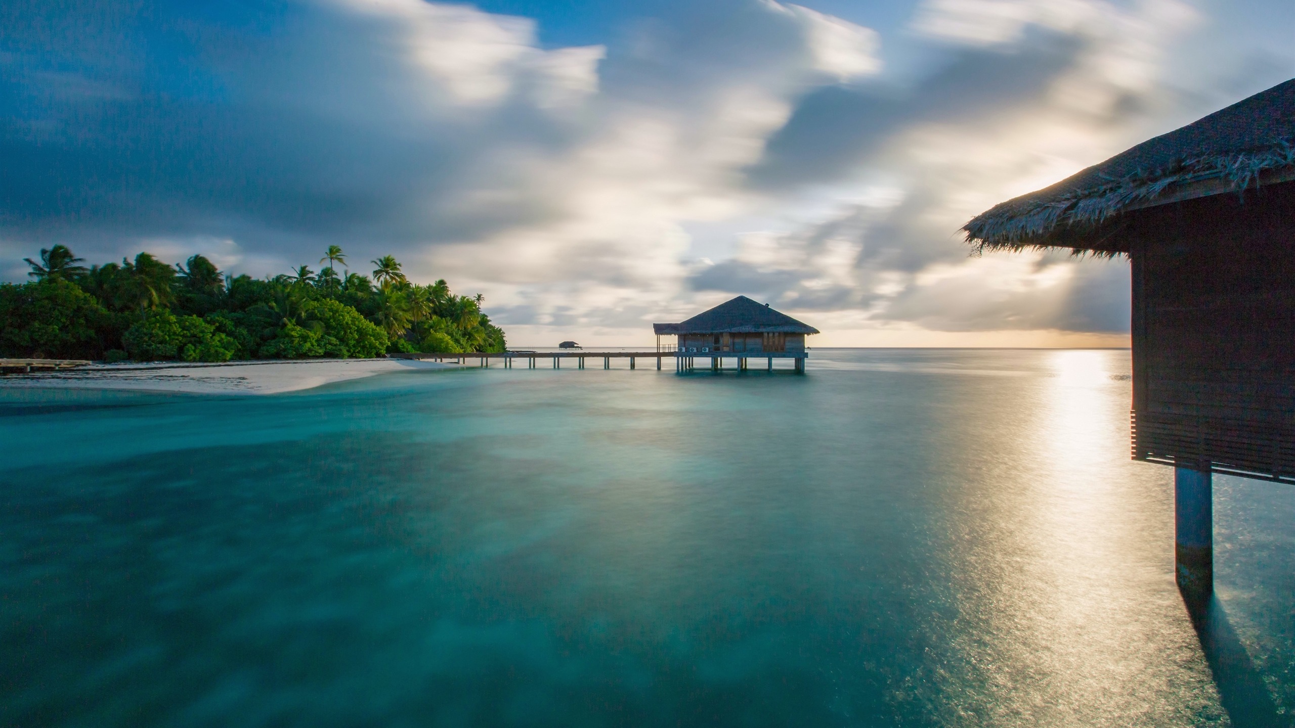风景 海洋天堂 大海 海上木屋