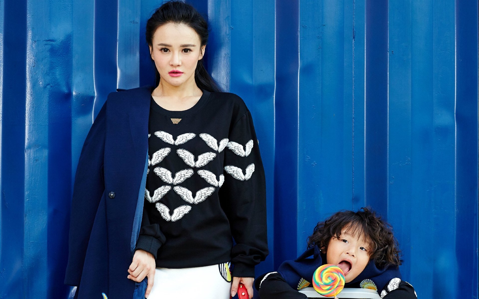 萌娃 轩轩 轩妈 亲子 宽屏 明星 冉莹颖